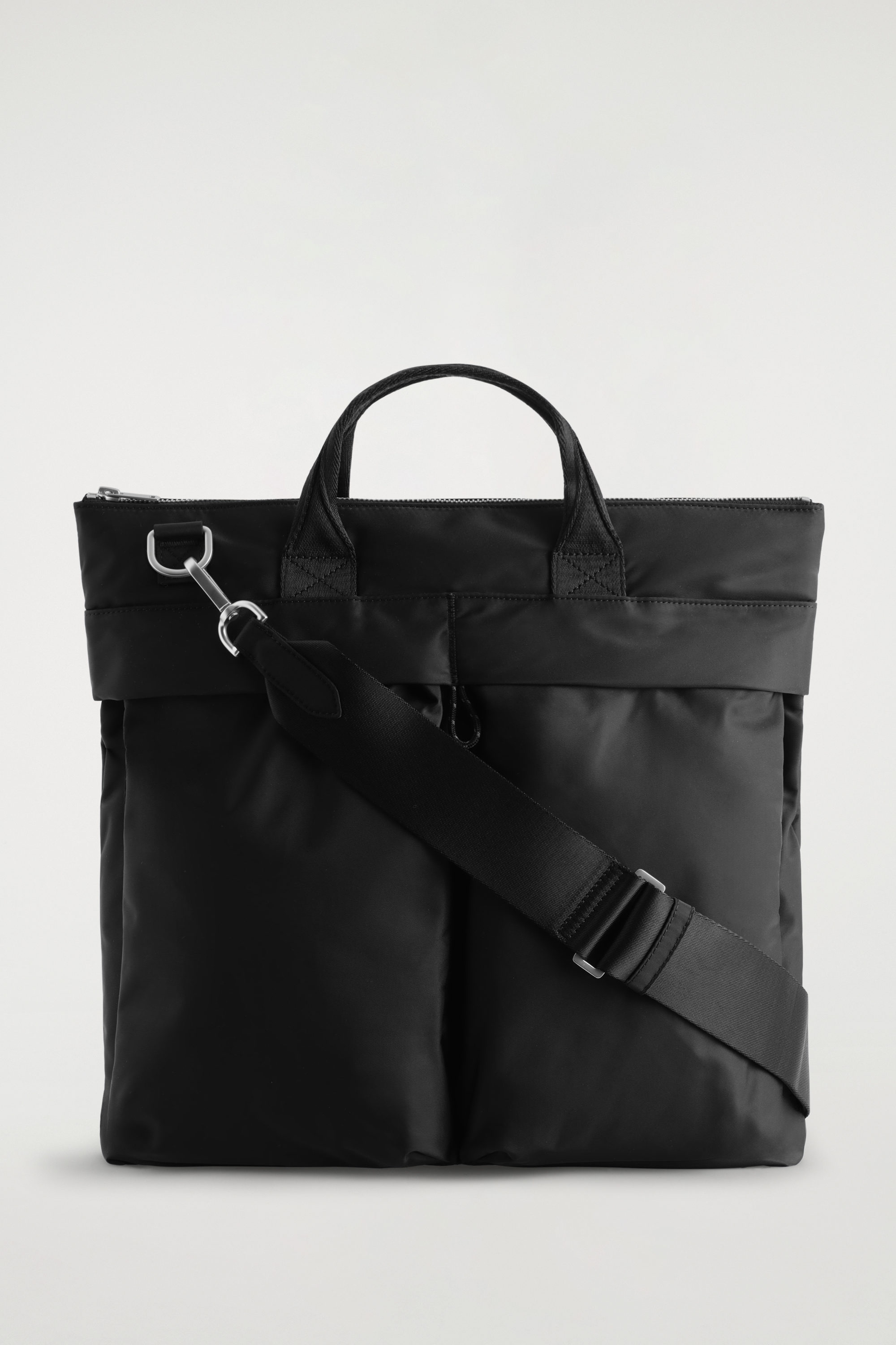 WASHED-COTTON TOTE - BLACK | COS