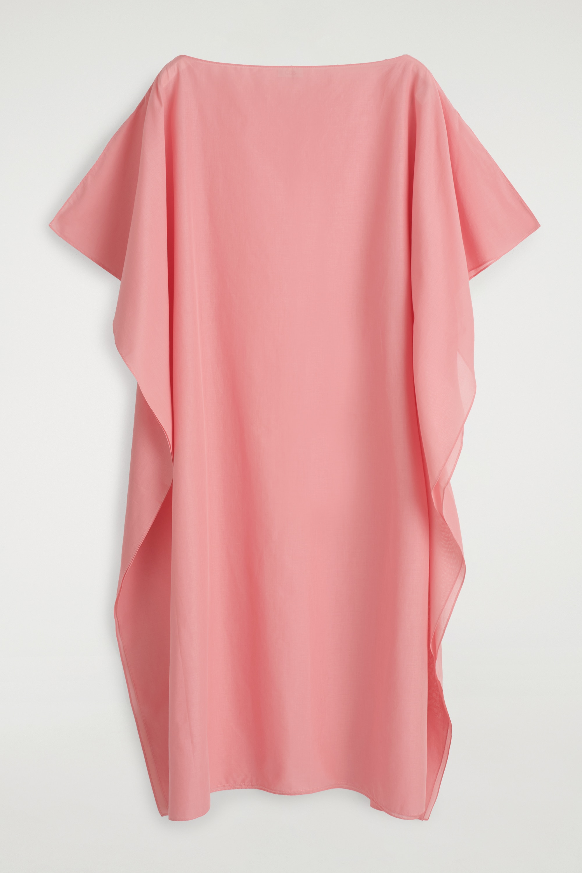 DRAPED COTTON KAFTAN - PINK