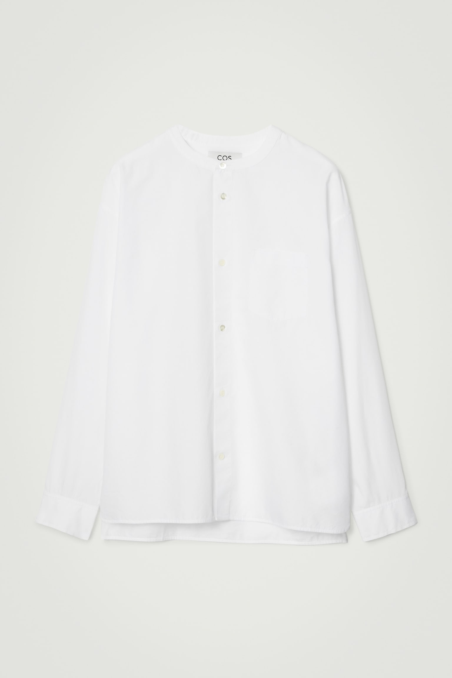 OVERSIZED COCOON COTTON SHIRT - WHITE
