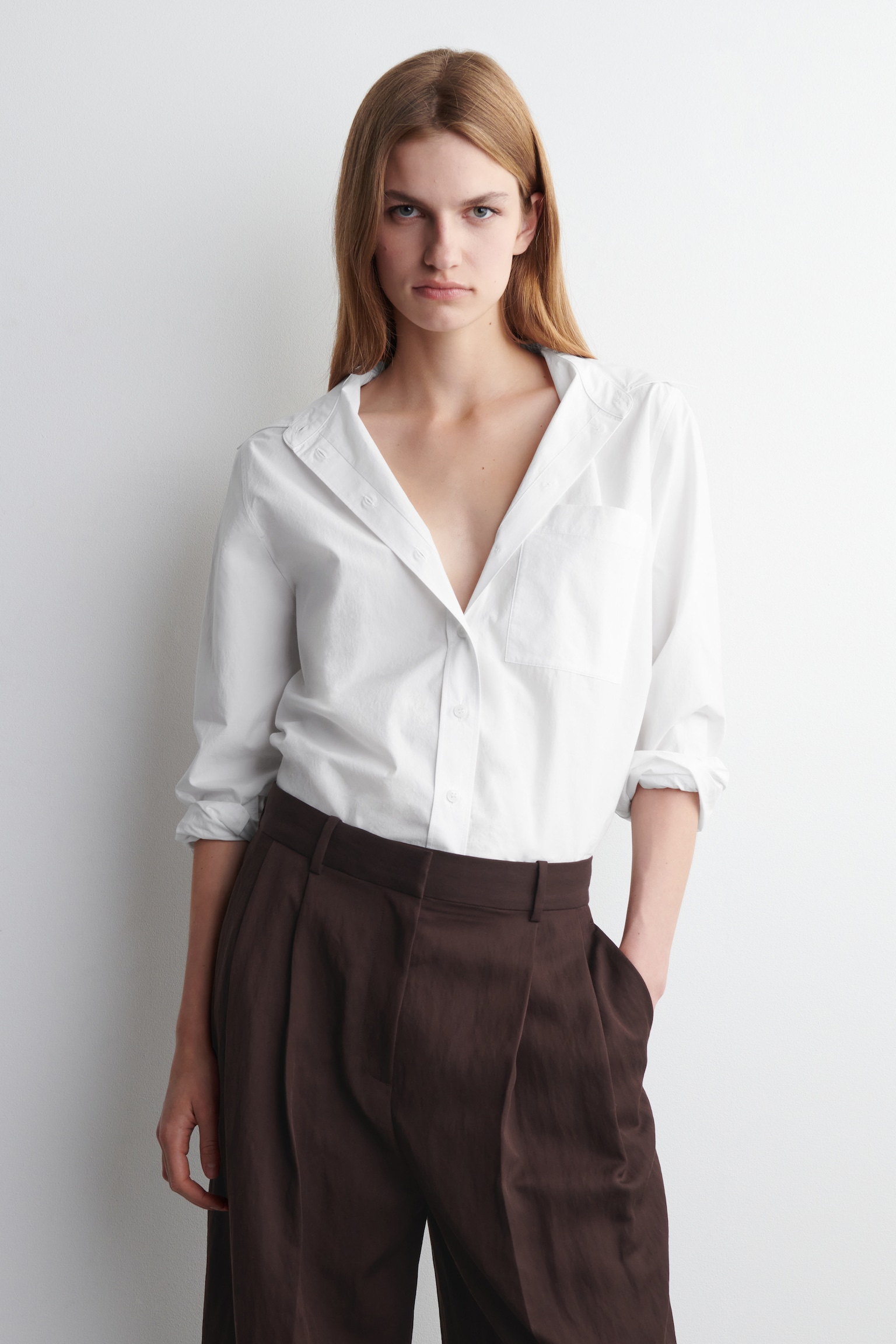 TAILORED PIMA COTTON SHIRT - WHITE/BLUE / STRIPED/IVORY / PINSTRIPED/PINK/LILAC