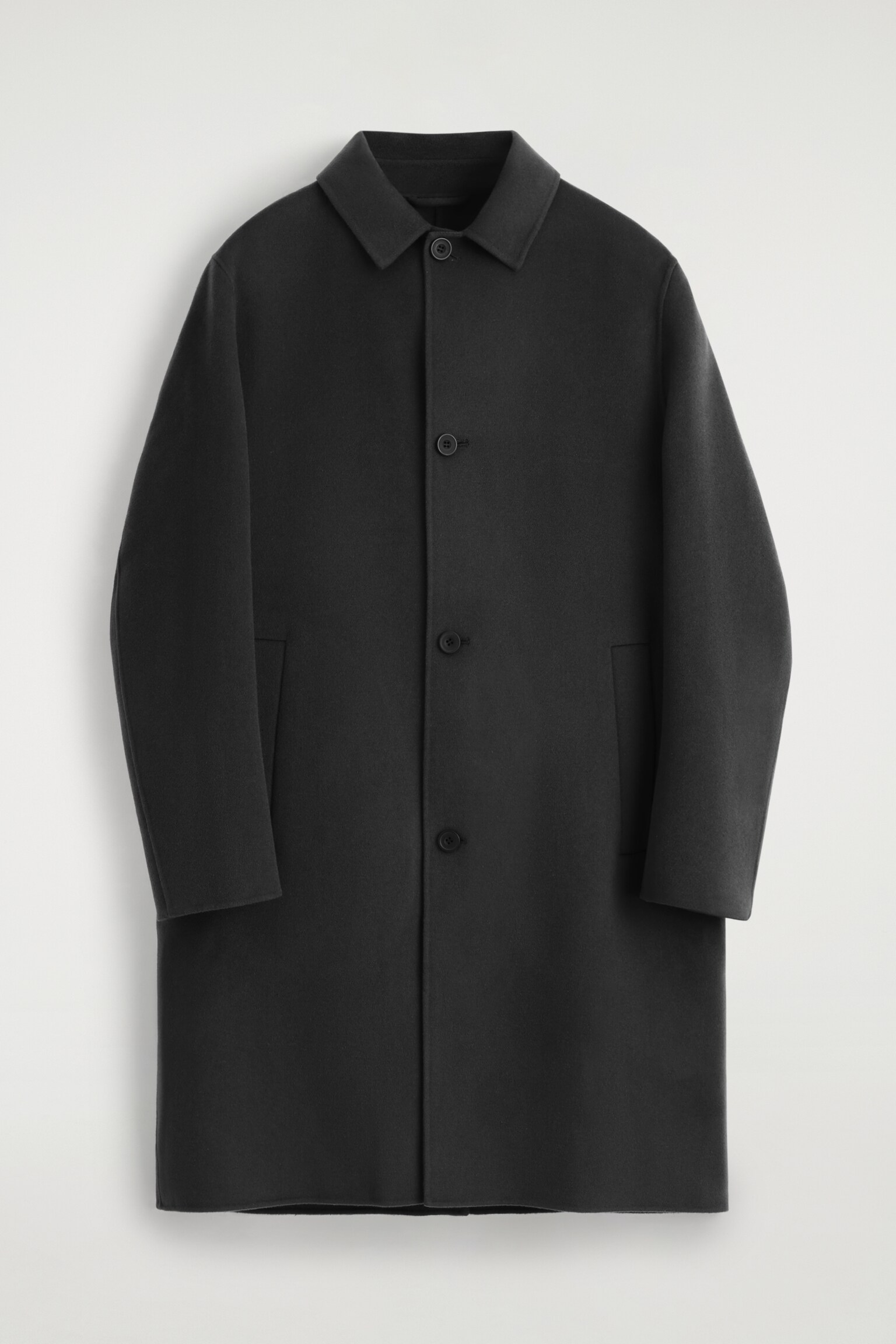 CAR COAT AUS DOUBLEFACE-WOLLE - SCHWARZ - 2