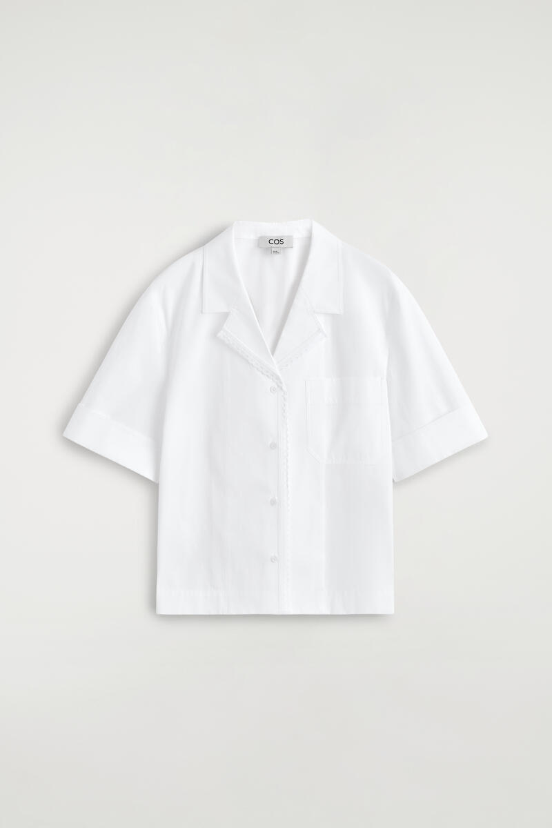 Lace-Trimmed Resort Shirt