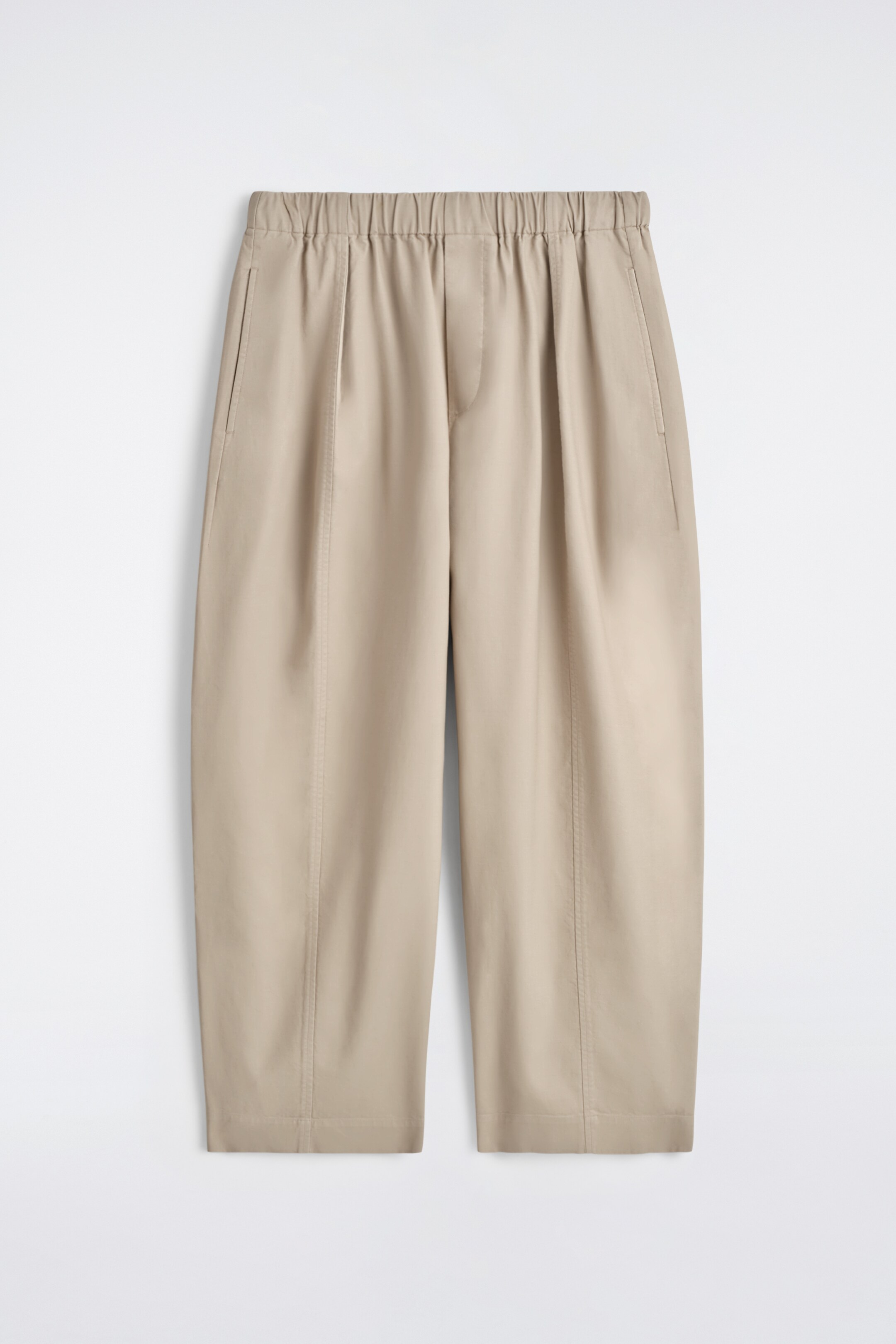 Größeres Bild ansehen: VERKÜRZTE HOSE AUS BAUMWOLLE MIT BARREL-BEIN - BEIGE - Men | H&M DE 5