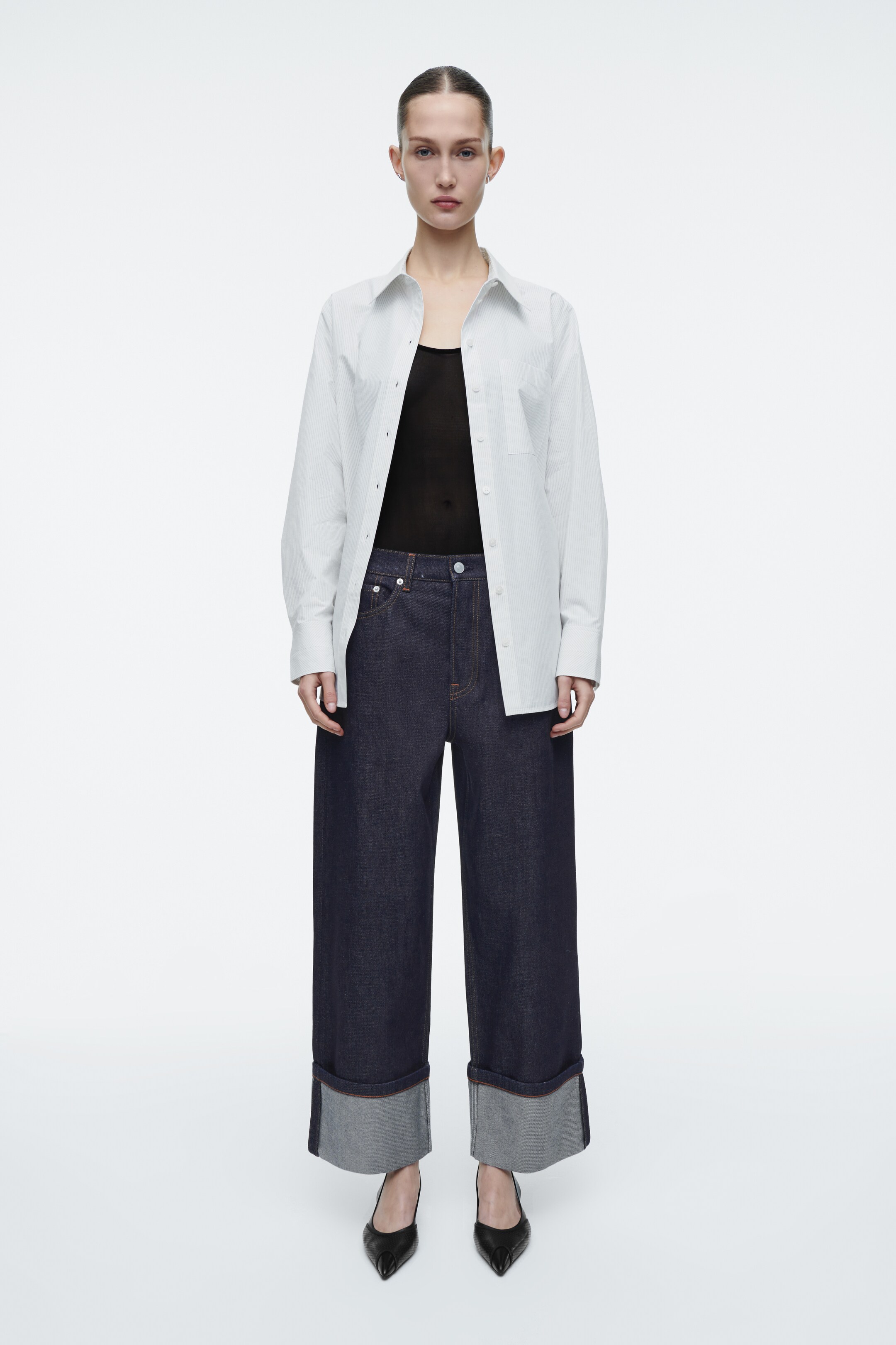 Zobacz większy obraz: JEANSY „FACADE” Z PODWINIĘTYMI NOGAWKAMI - SUROWY INDYGO - ONA | H&M PL 2