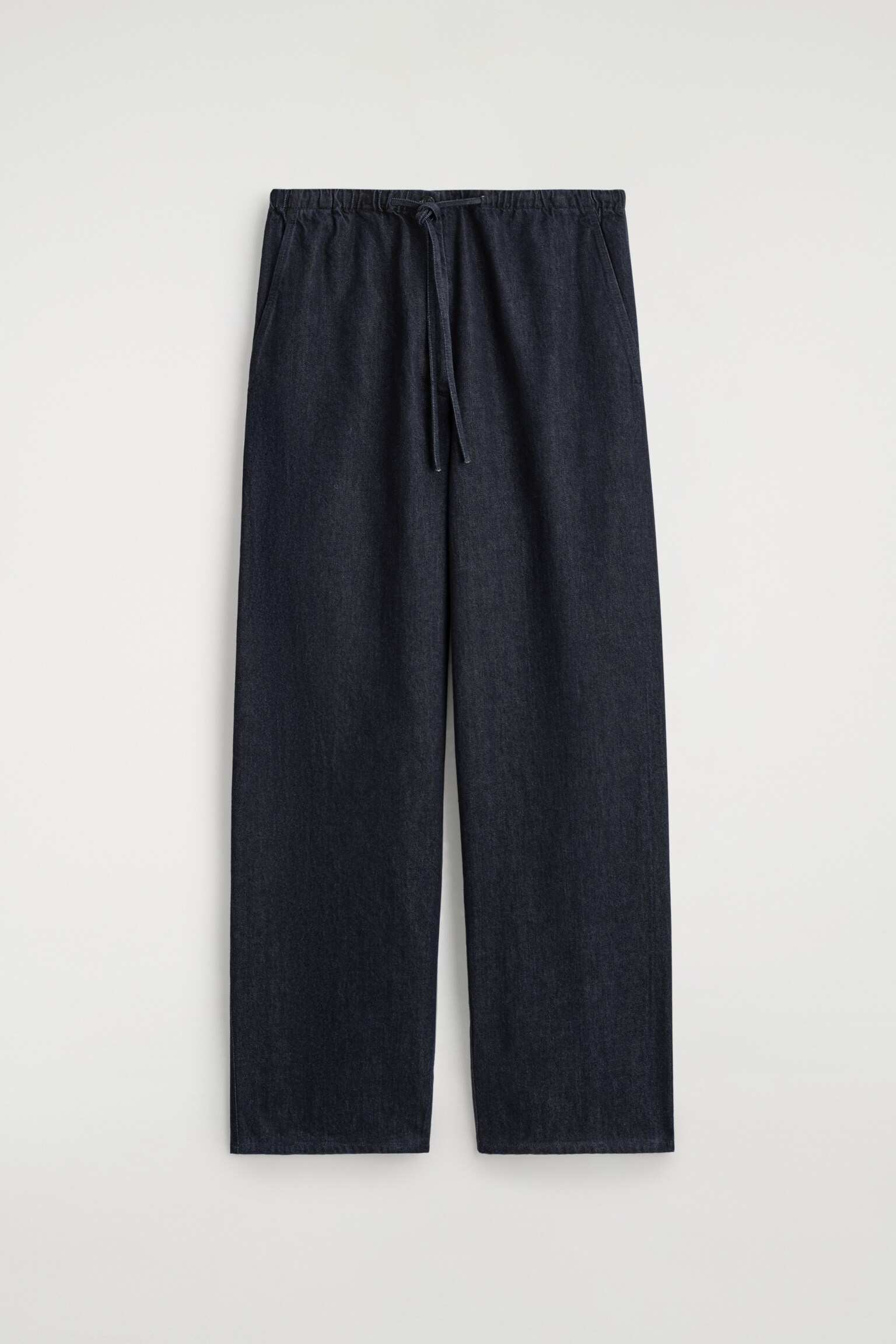 DRAWSTRING DENIM TROUSERS - INDIGOBLAU - 1