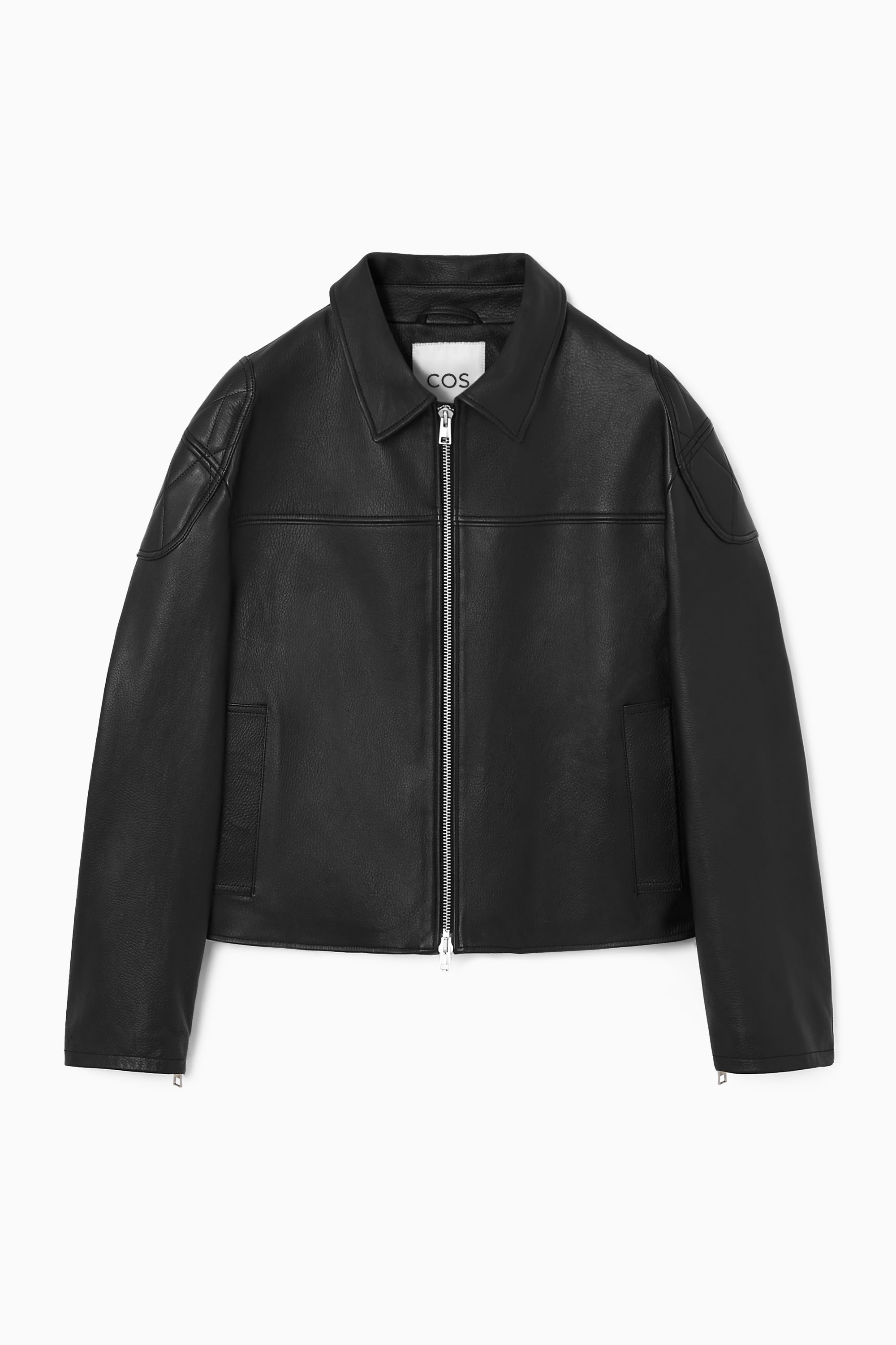 LEATHER RACER JACKET - BLACK | COS