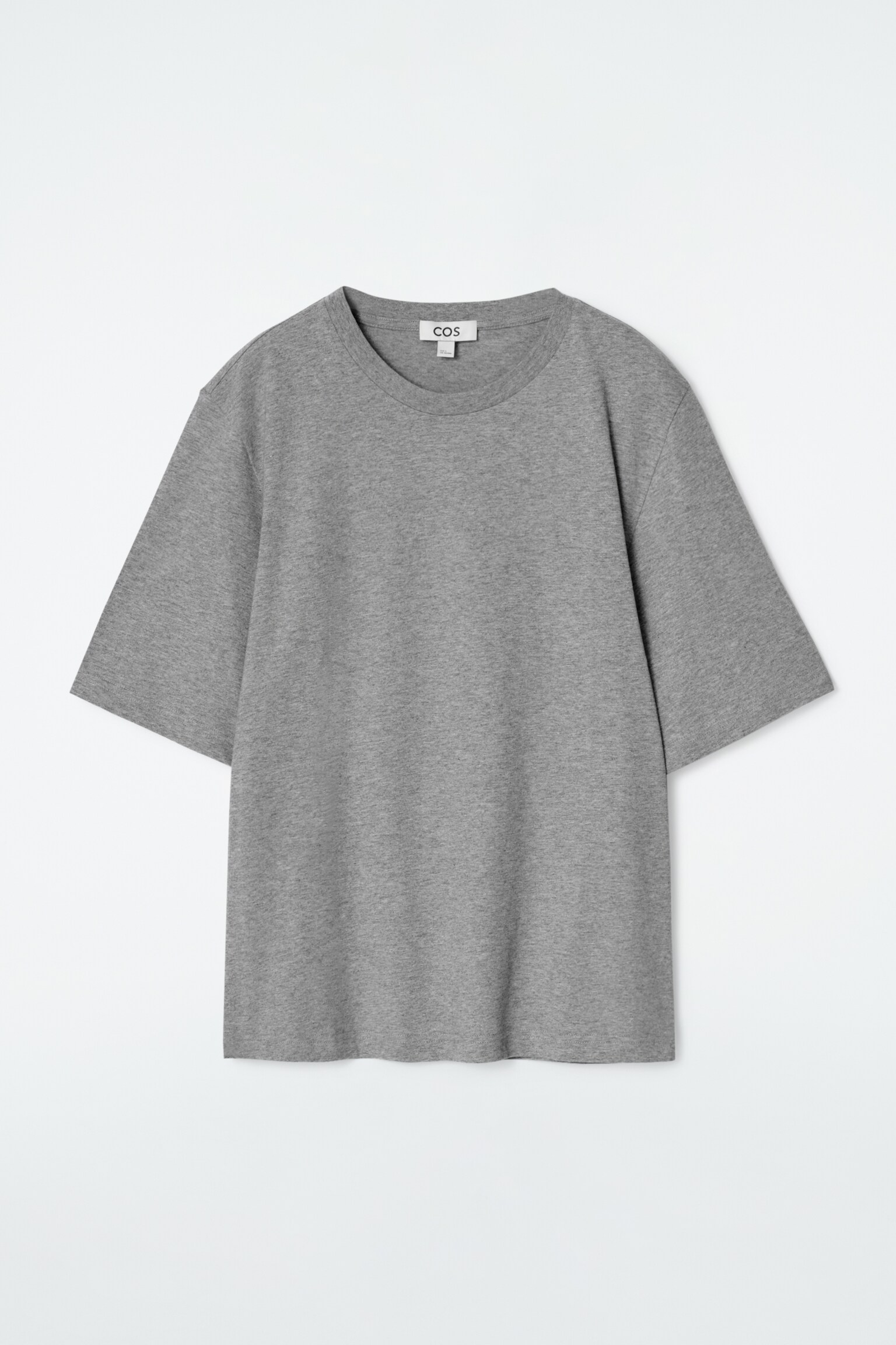 T-SHIRT DÉCONTRACTÉ EN COTON - GRIS CHINÉ/BLEU MARINE/BLANC/JAUNE BEURRE - 2
