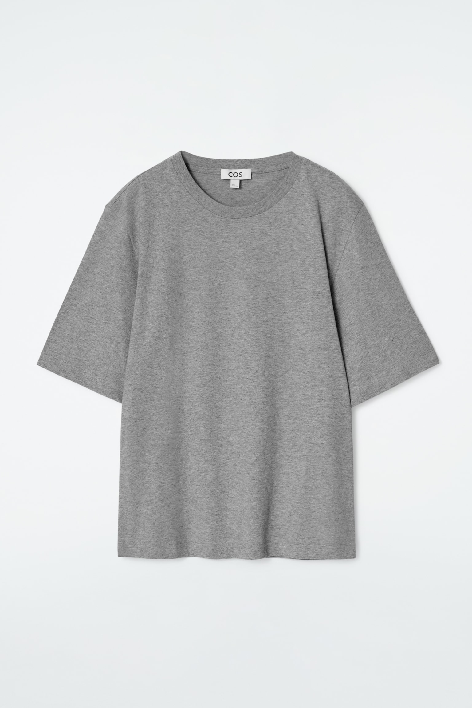 RELAXED COTTON T-SHIRT - GREY MÉLANGE/WHITE/BUTTER YELLOW/NAVY - 2
