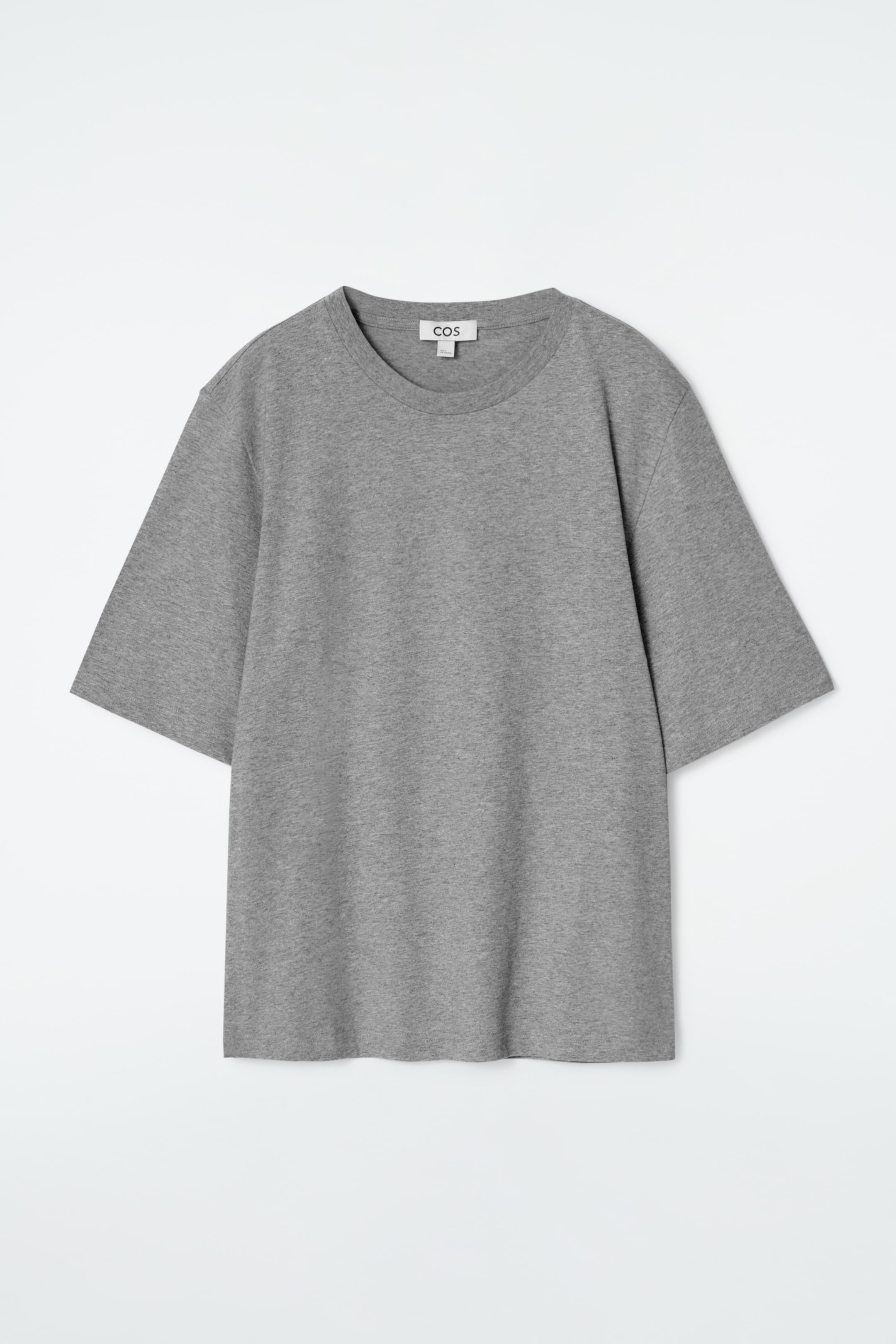 Se større billede: T-SHIRT I BOMULD – RELAXED - MELERET GRÅ - DAME | H&M DK 5