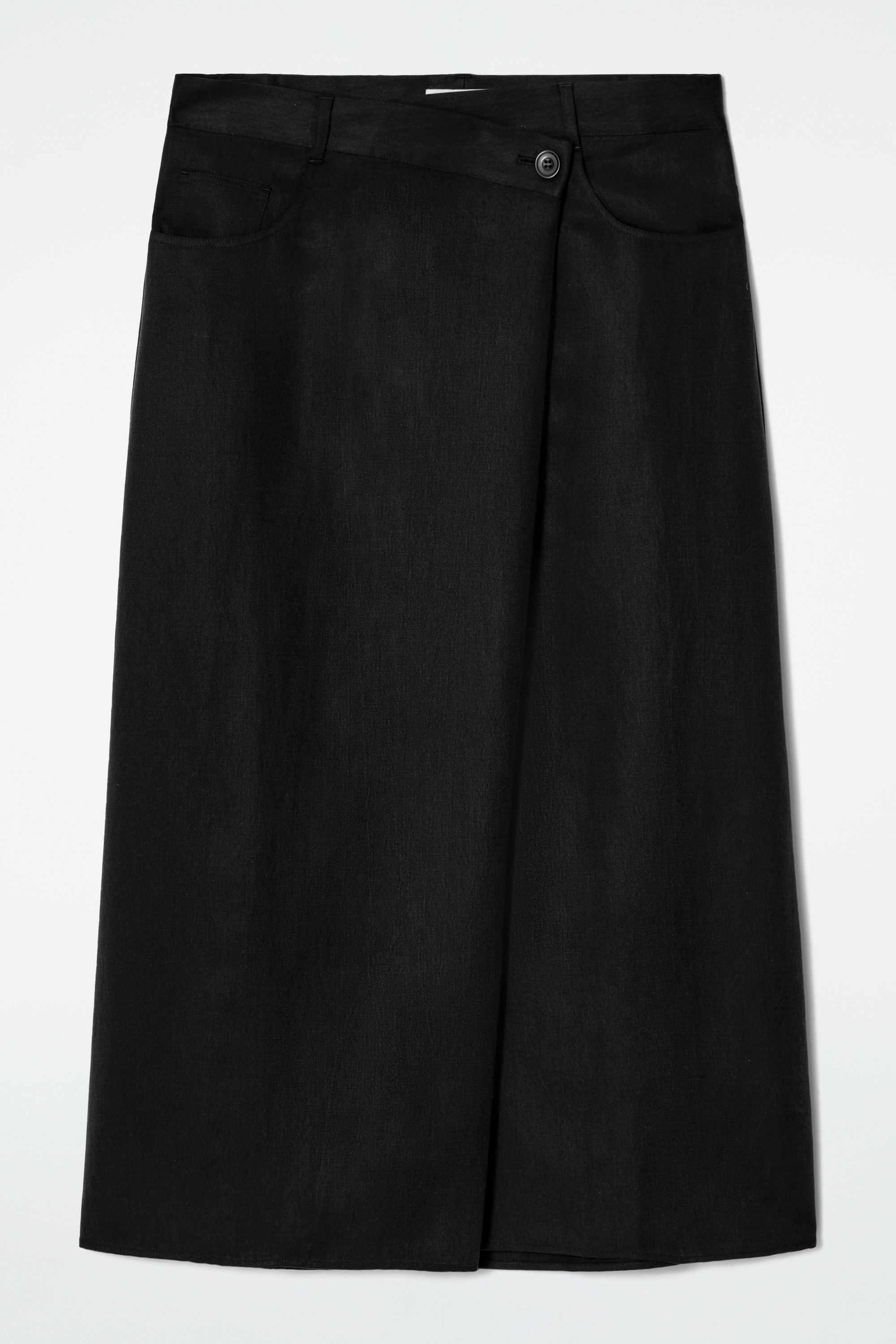 ASYMMETRIC FLUID MIDI SKIRT - BLACK | COS GB
