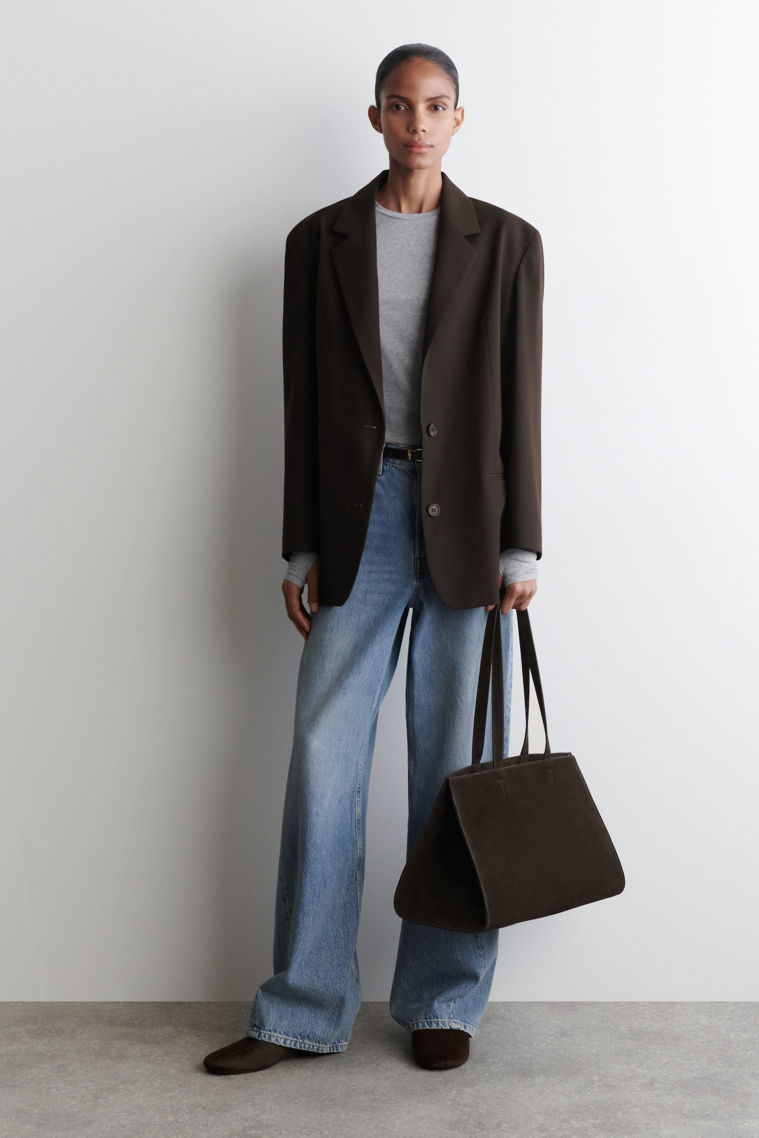 MULE EN CUIR POILS DE PONEY - BRUN FONCÉ