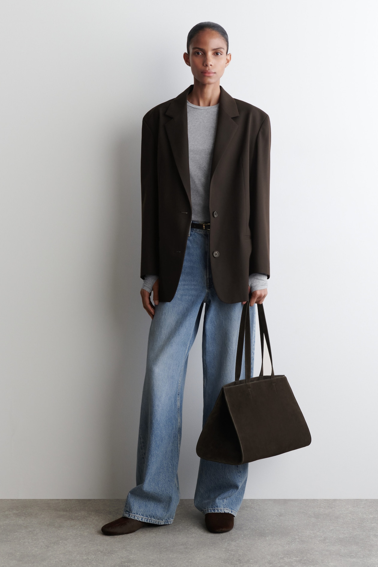 PONY-HAIR LEATHER MULES - DARK BROWN | COS NL