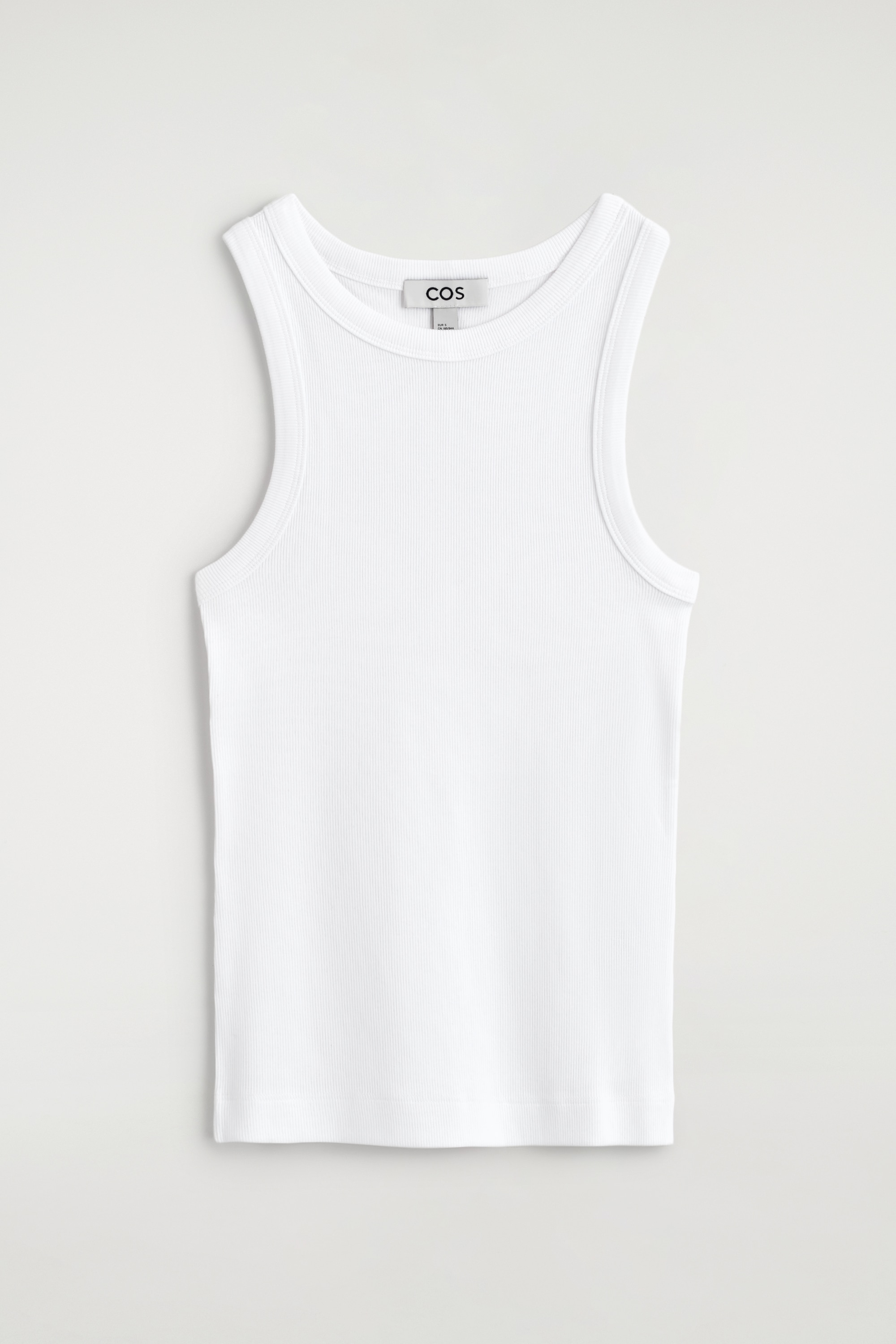 REBROVANÉ BAVLNENÉ TIELKO - BIELA/TMAVOŠEDÁ MELÍR