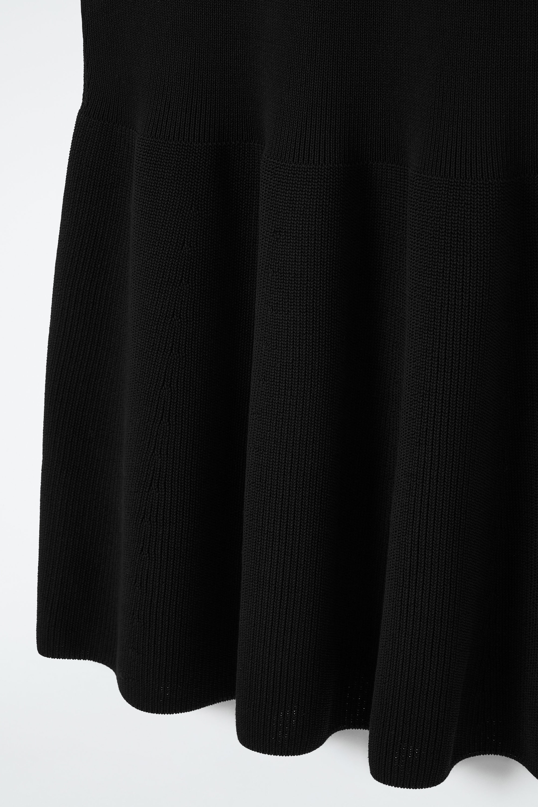 RIBBED-KNIT DROPPED-WAIST MINI DRESS