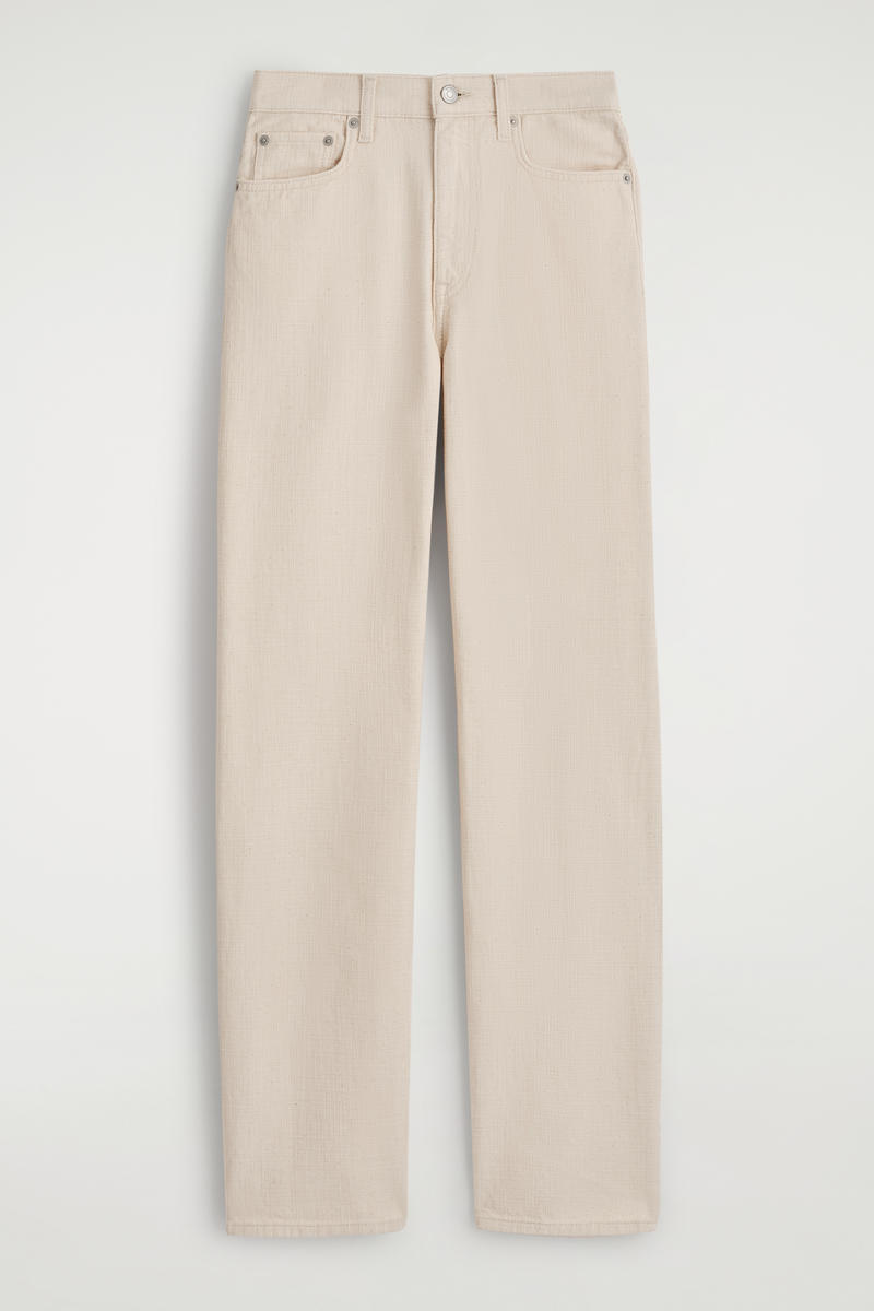 Cos Reprise Canvas Straight-leg Jeans In White
