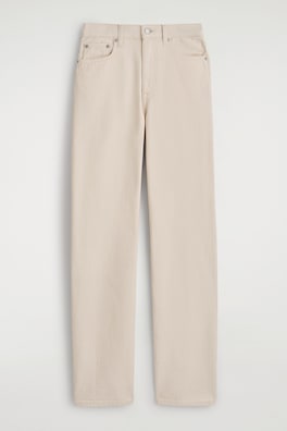 CHORD CANVAS STRAIGHT-LEG JEANS — CHALK 2