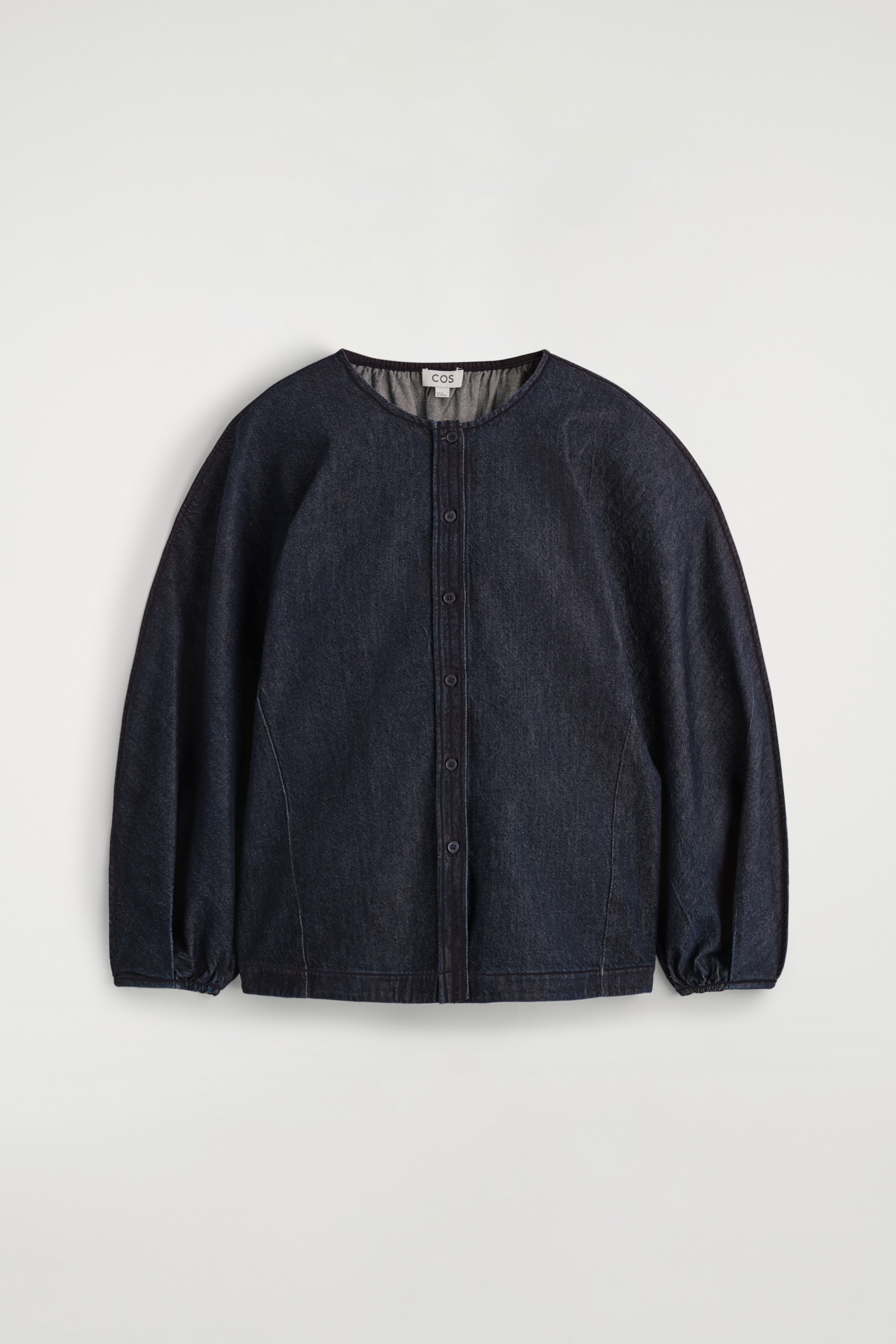 ROUNDED DENIM TOP - INDIGO