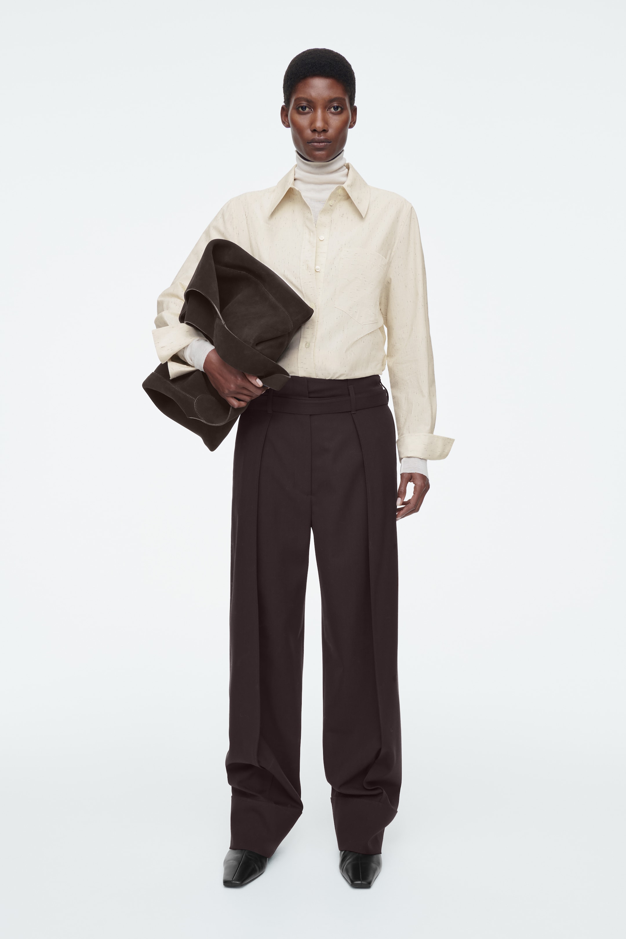 Grösseres Bild ansehen: GESPRENKELTES BAUMWOLLHEMD MIT NORMALER PASSFORM - CREME - DAMEN | H&M CH 2