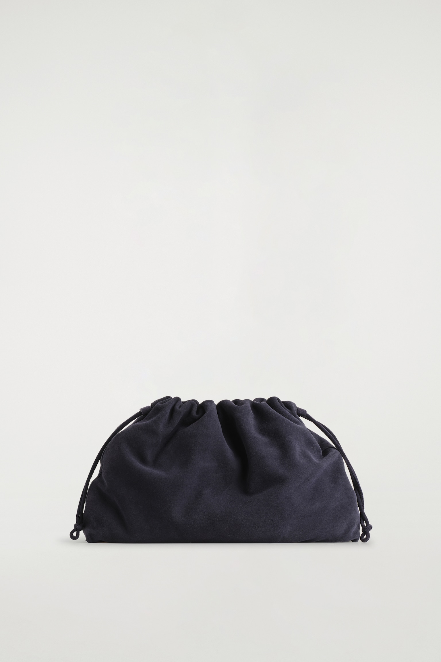POCHETTE CAVATELLI IN PELLE SCAMOSCIATA - BLU NAVY/MARRONE - 2