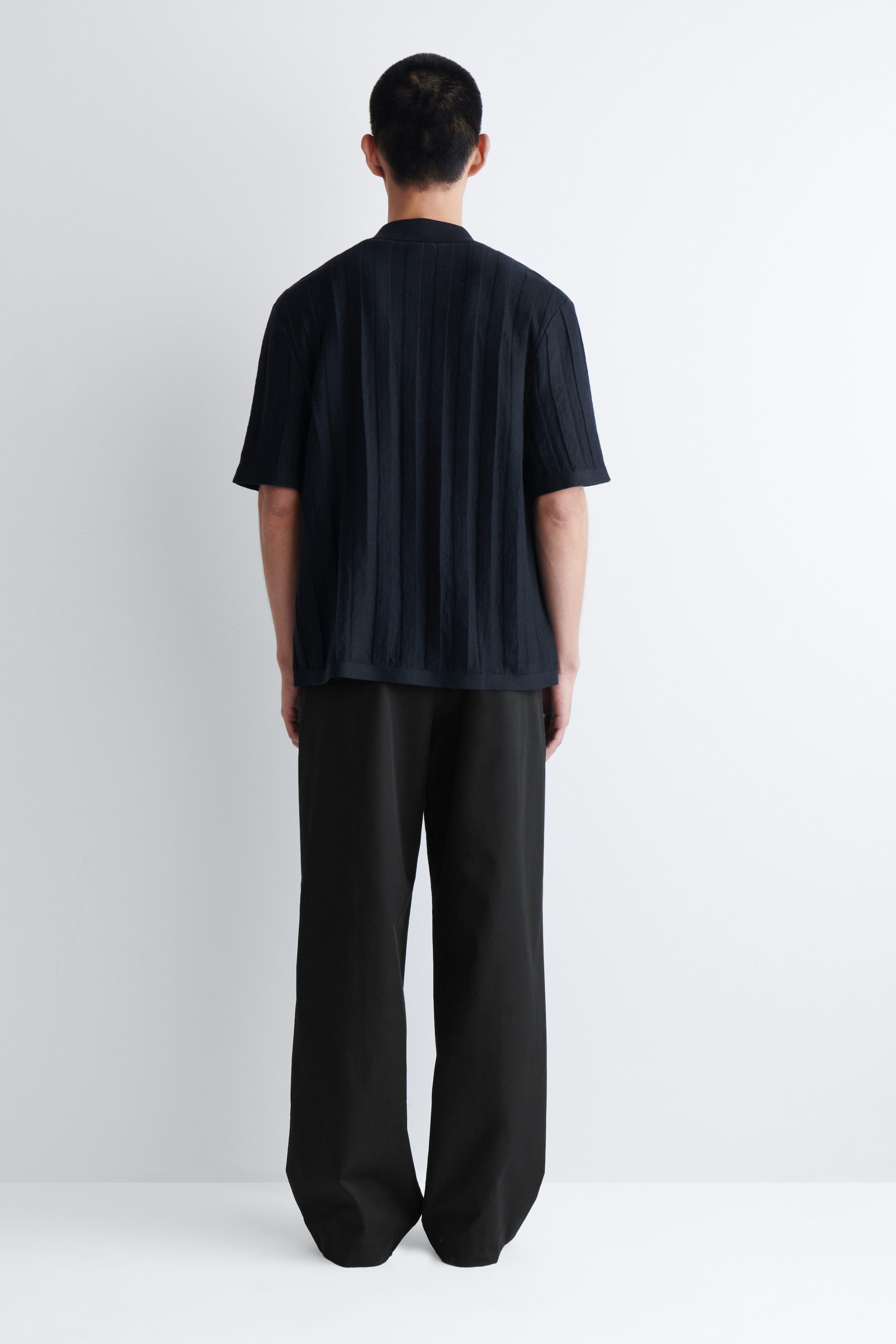 COTTON WIDE-LEG CHINOS