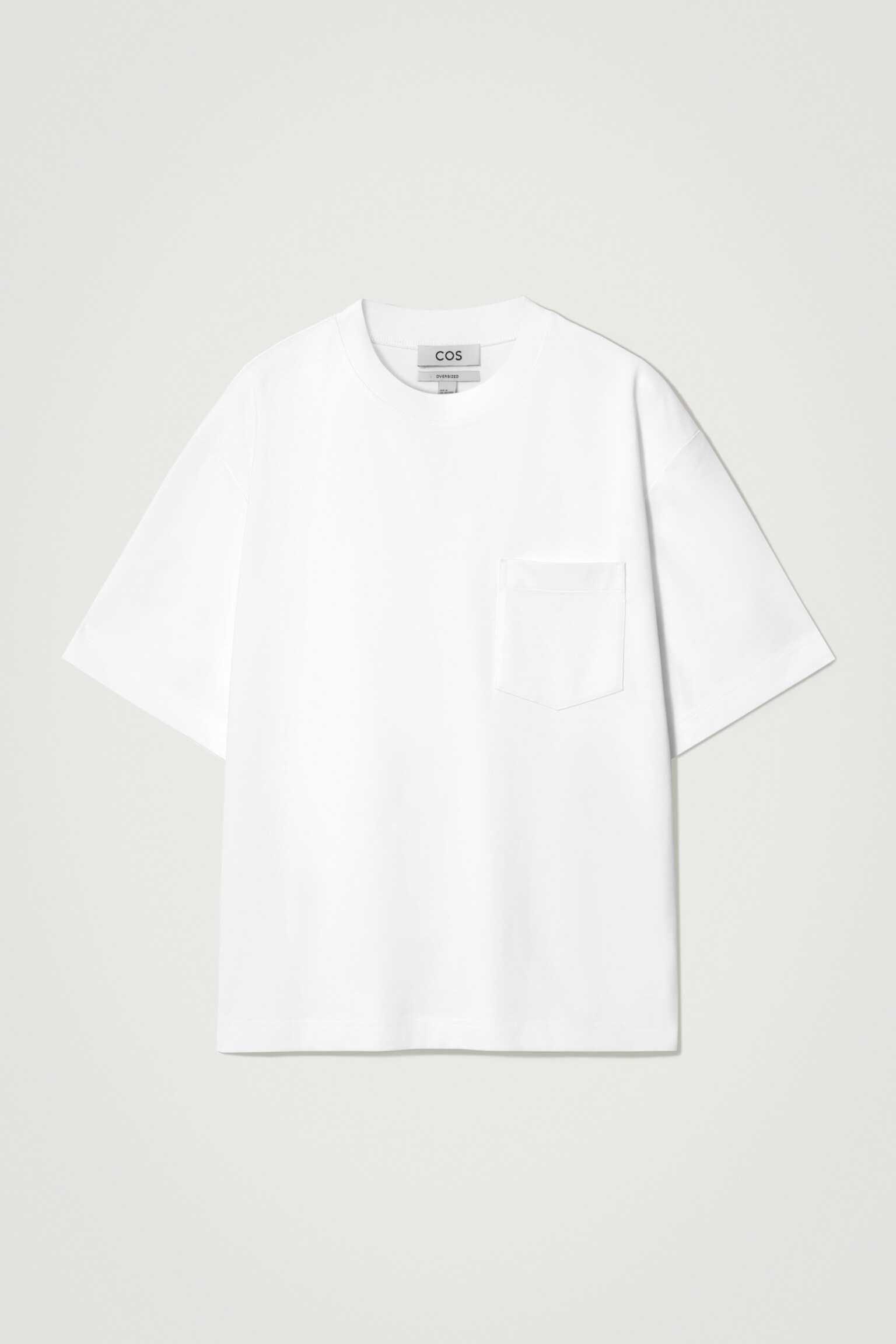 GEWICHTIGES OVERSIZED-T-SHIRT AUS BAUMWOLLE - WEISS/SCHWARZ - 5