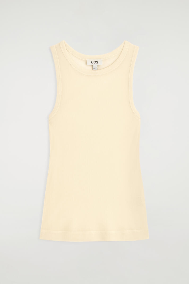 Ribbed Silk Tank Top