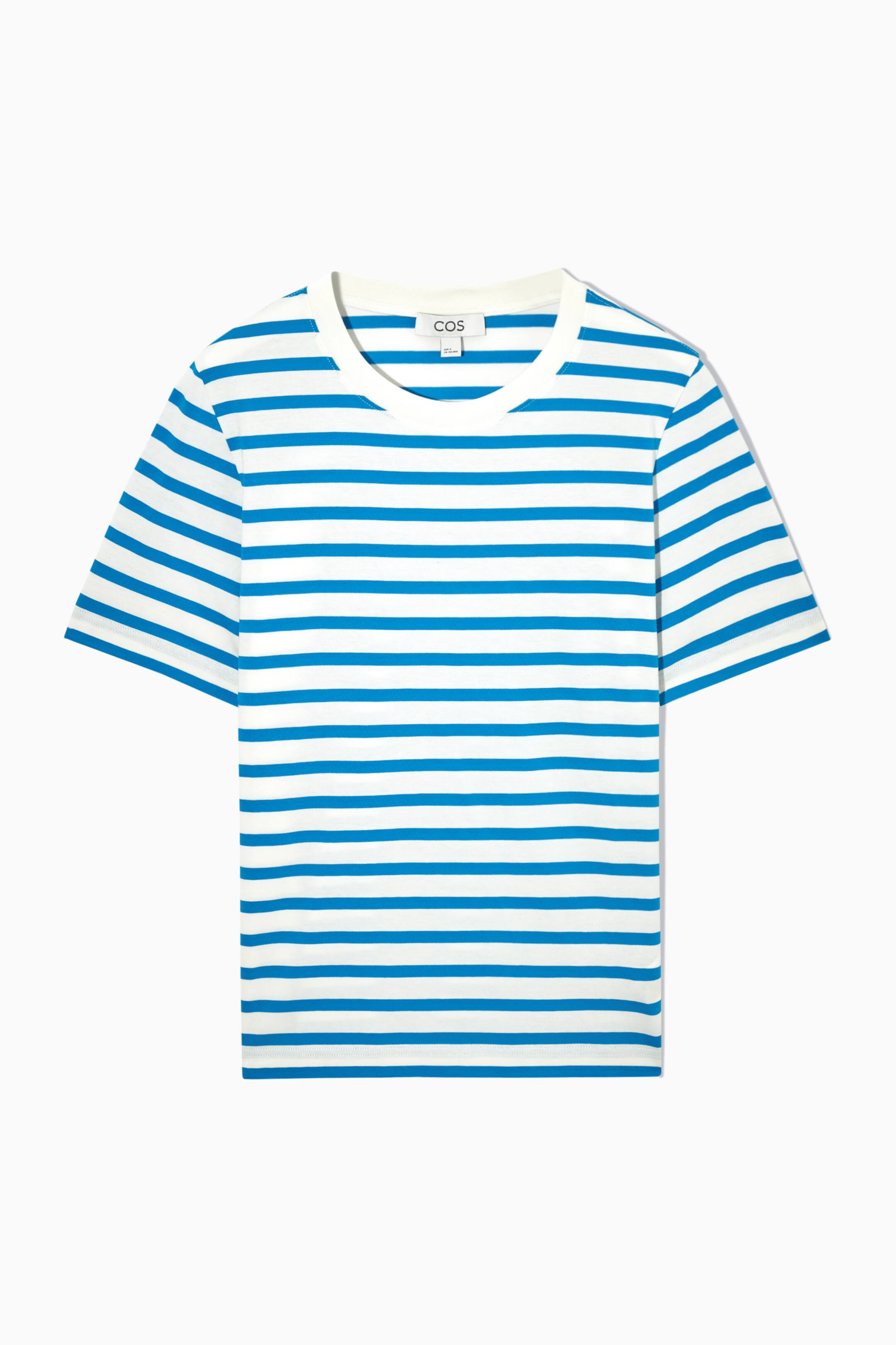 Grösseres Bild ansehen: T-SHIRT FÜR DEN ALLTAG MIT NORMALER PASSFORM - BLAU/WEISS - DAMEN | H&M CH 1