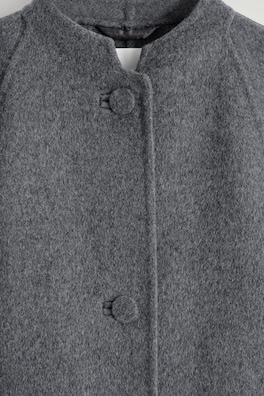 ROUNDED DOUBLE-FACED WOOL JACKET — GRAY MÉLANGE 6
