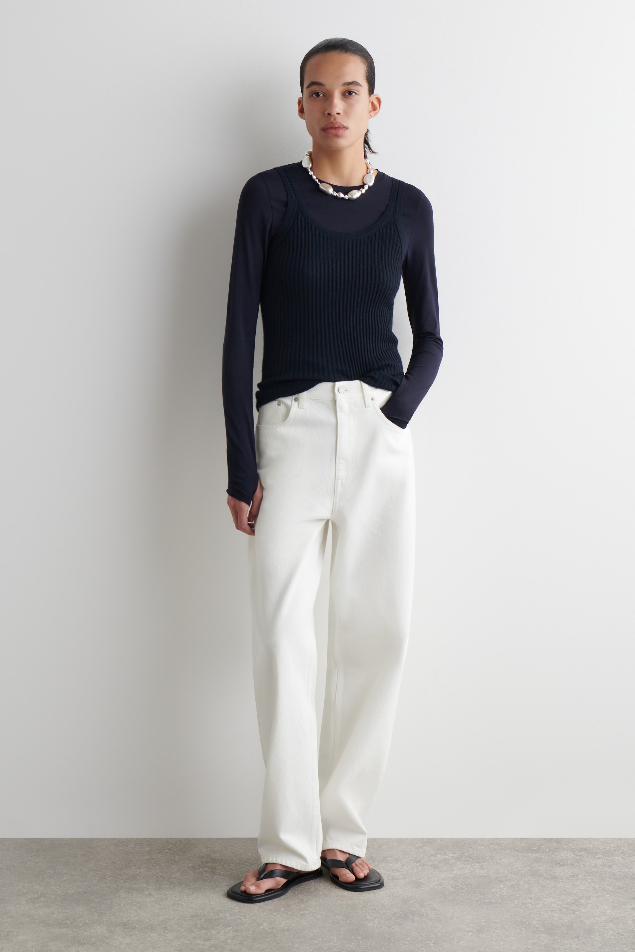 Ver imagem maior: BAY BARREL-LEG JEANS - BRANCO - SENHORA | H&M PT 2