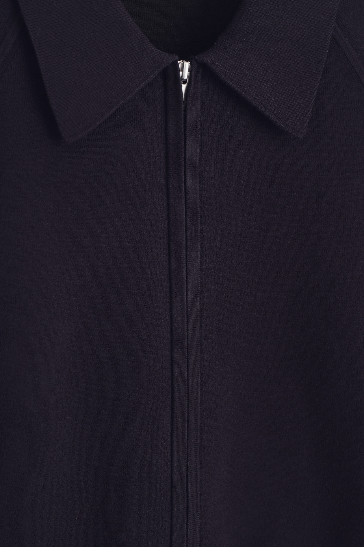 DOUBLE-FACED KNITTED JACKET — NAVY
