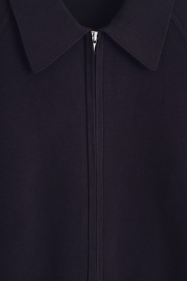 DOUBLE-FACED KNITTED JACKET — NAVY 1