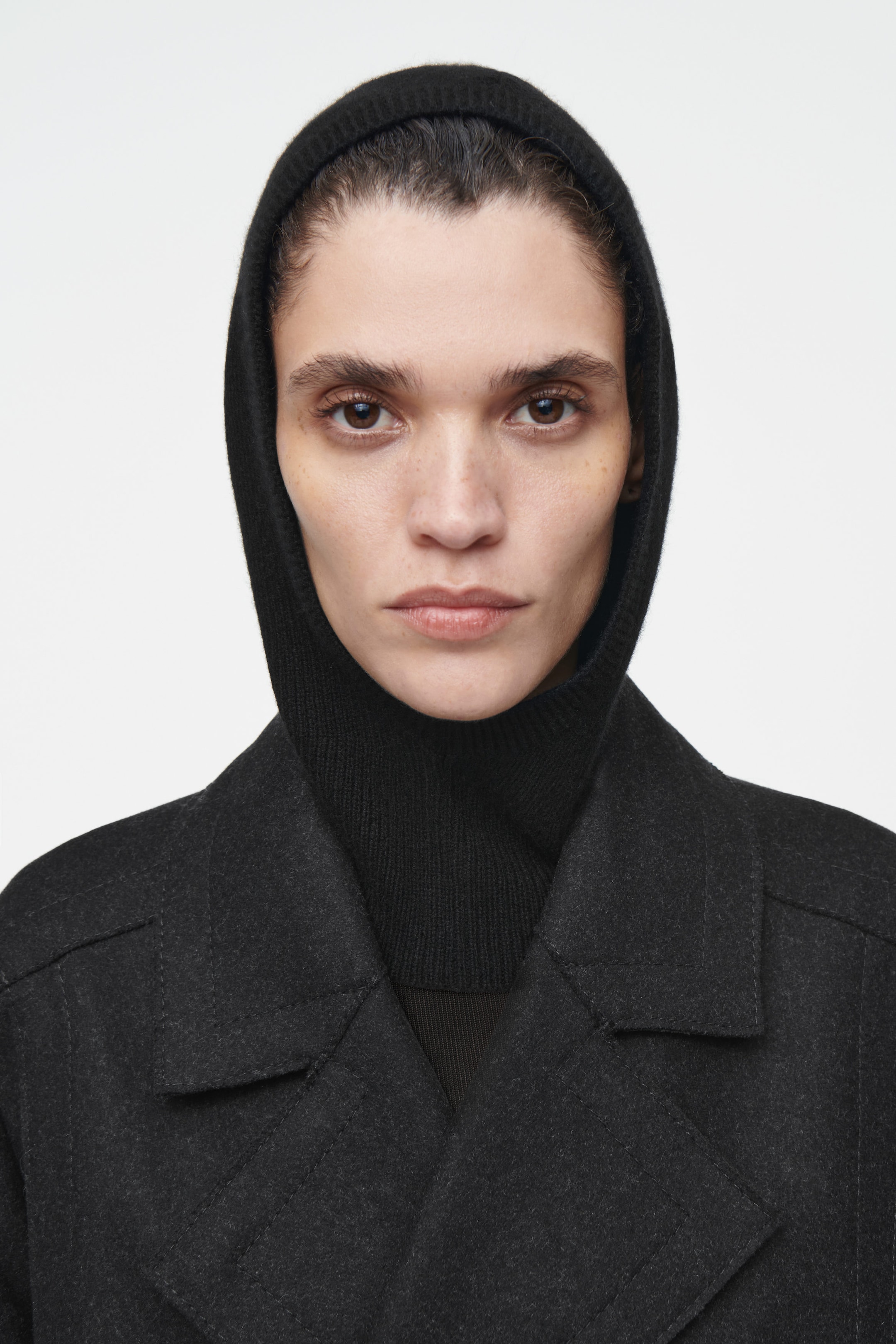 RIBBED WOOL-CASHMERE BALACLAVA