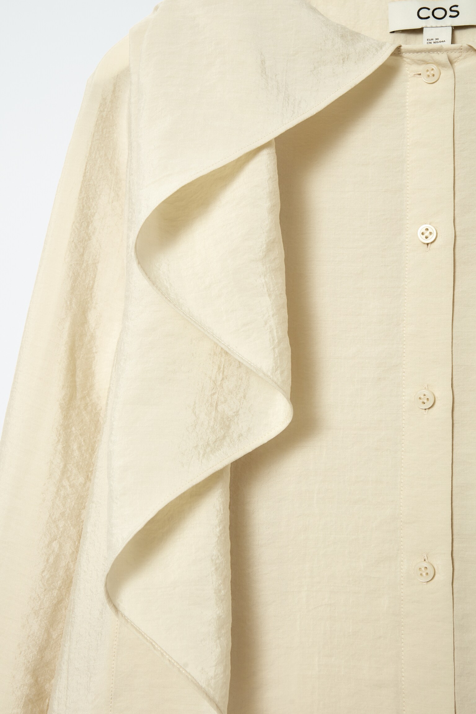 CAMICETTA IN SETA CON DETTAGLIO SCIARPA - BEIGE - 7