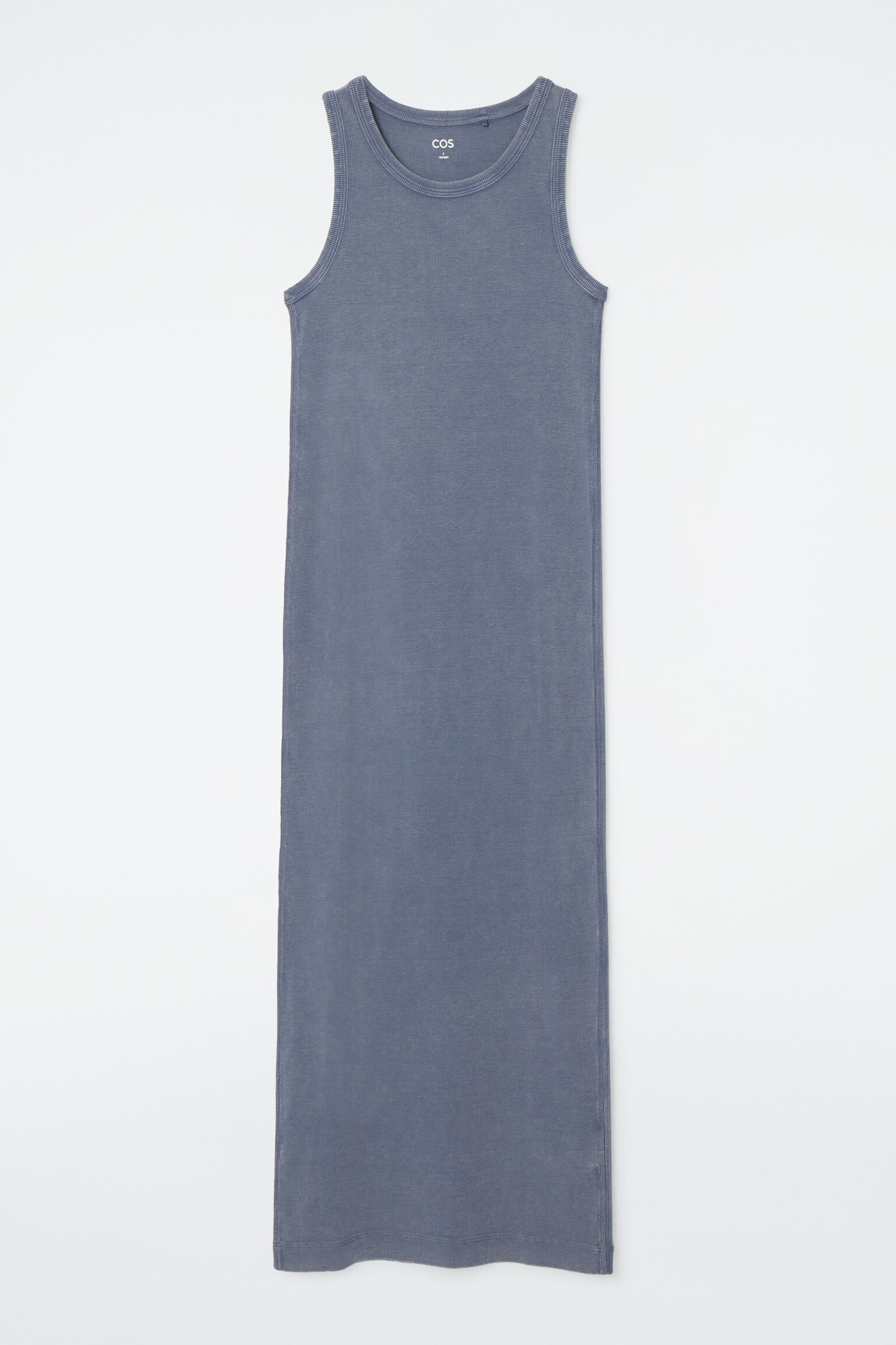 VESTIDO DE TUBO DE CANALÉ - AZUL ACERO/OCRE/NARANJA/AZUL MARINO/BLANCO/A RAYAS/NEGRO