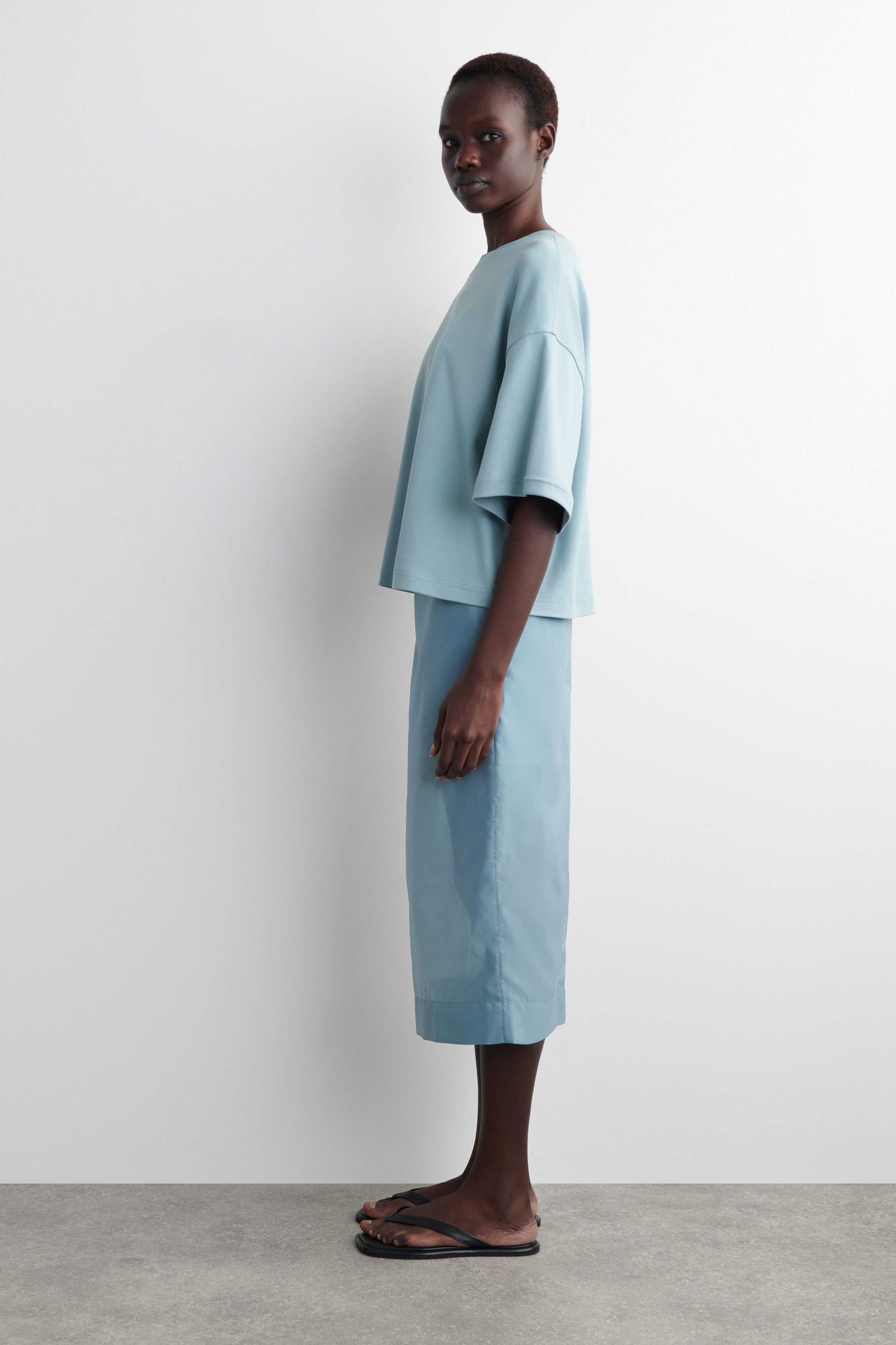 OVERSIZED BOXY T-SHIRT - LIGHT BLUE | COS US