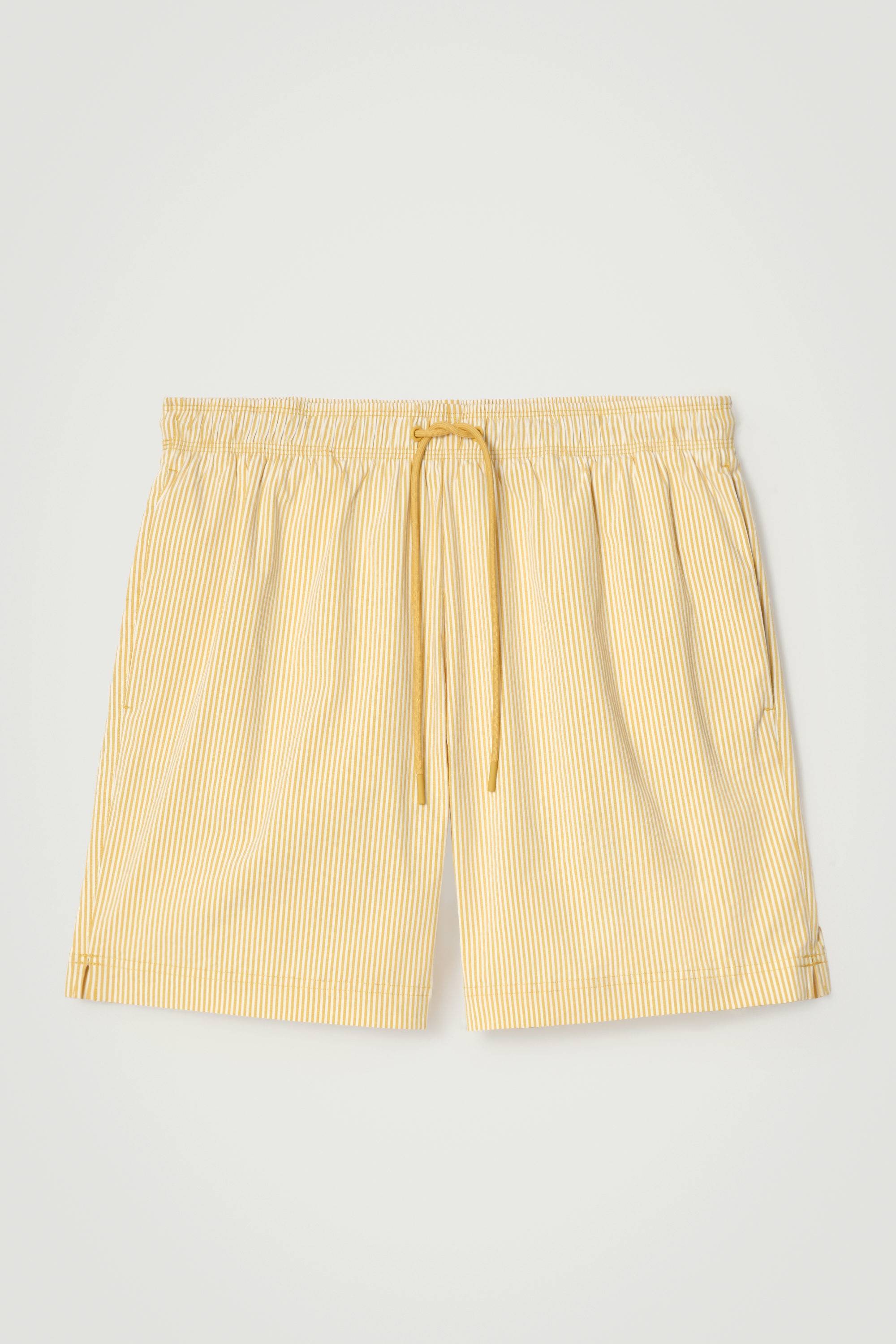 STRIPED SEERSUCKER SWIM SHORTS - YELLOW / STRIPED | COS