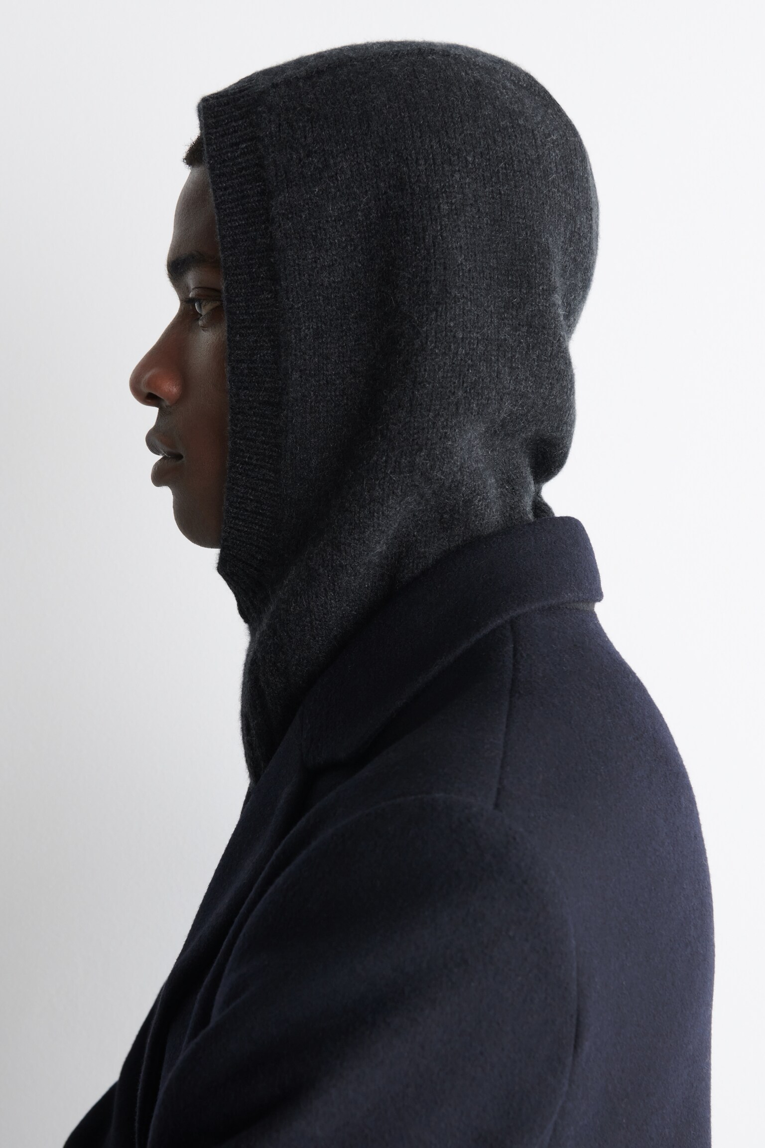 CASHMERE BALACLAVA - BLACK MÉLANGE/BEIGE MÉLANGE - 3