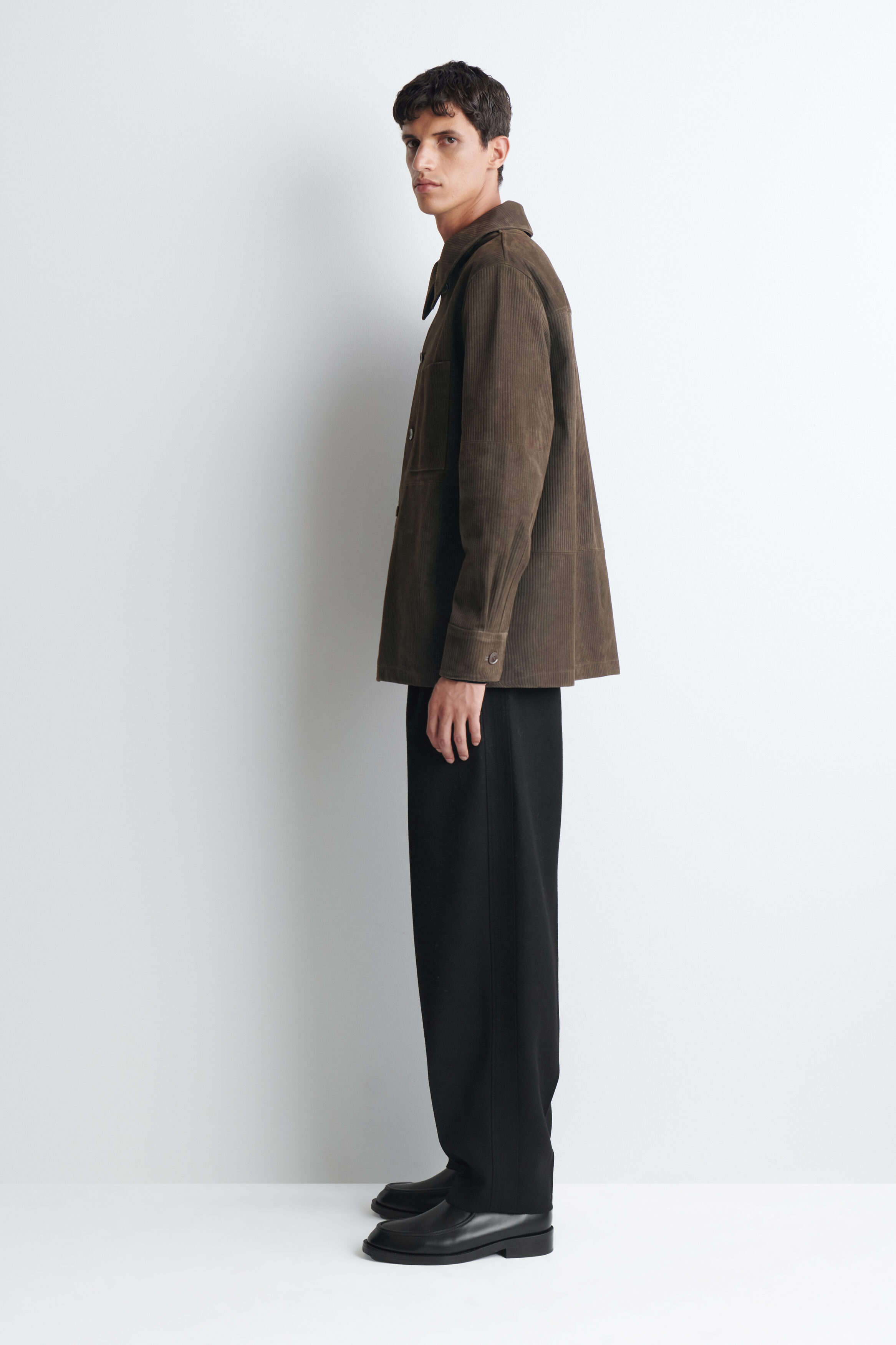 CORDED SUEDE OVERSHIRT - thumbnail 3