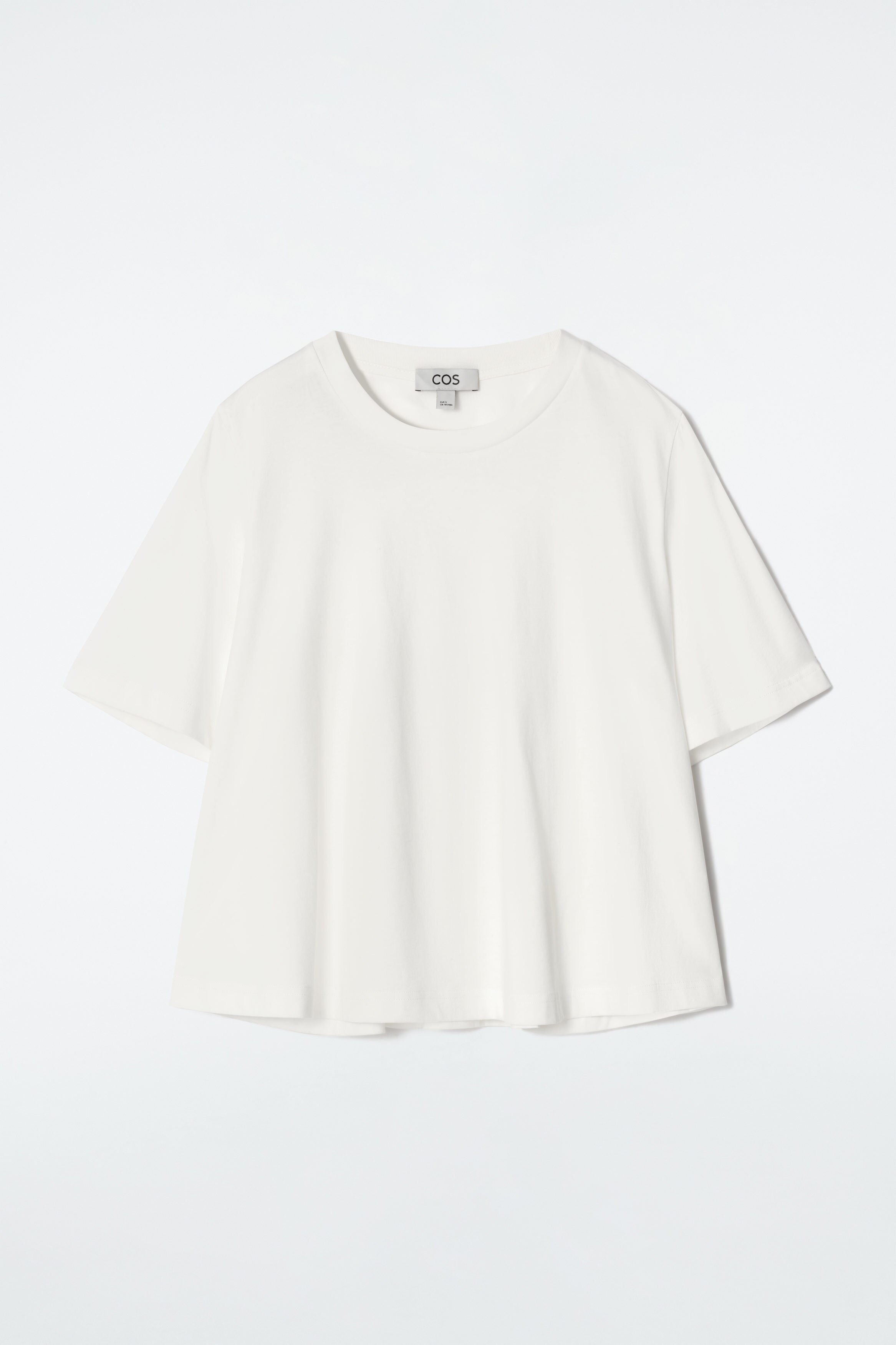 RELAXED TRAPEZE T-SHIRT - WHITE | COS