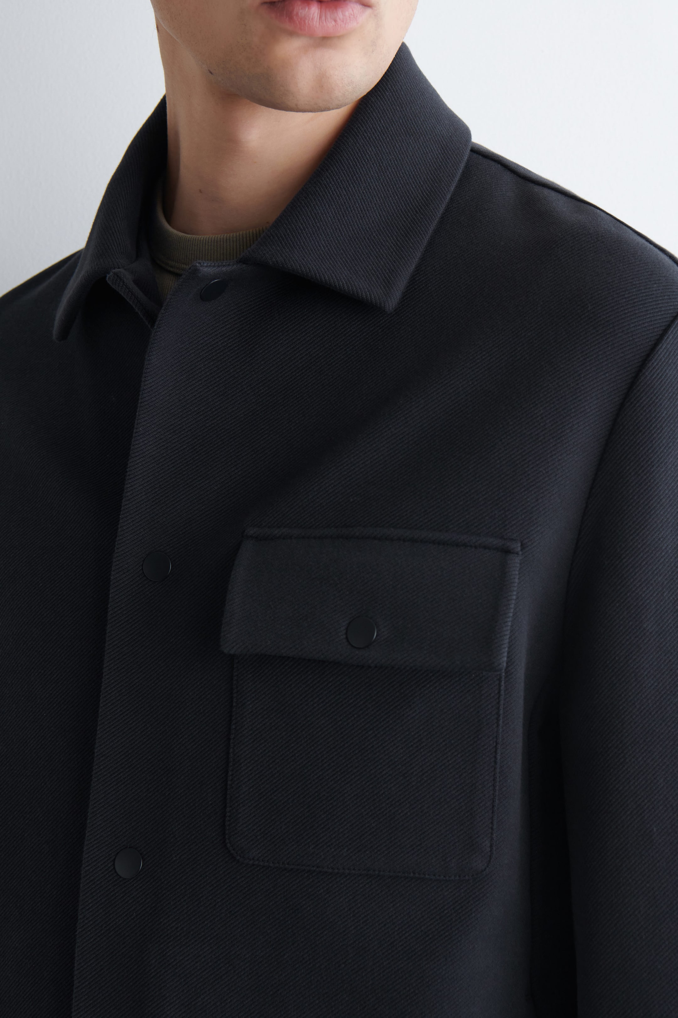 JERSEY-TWILL SHIRT JACKET