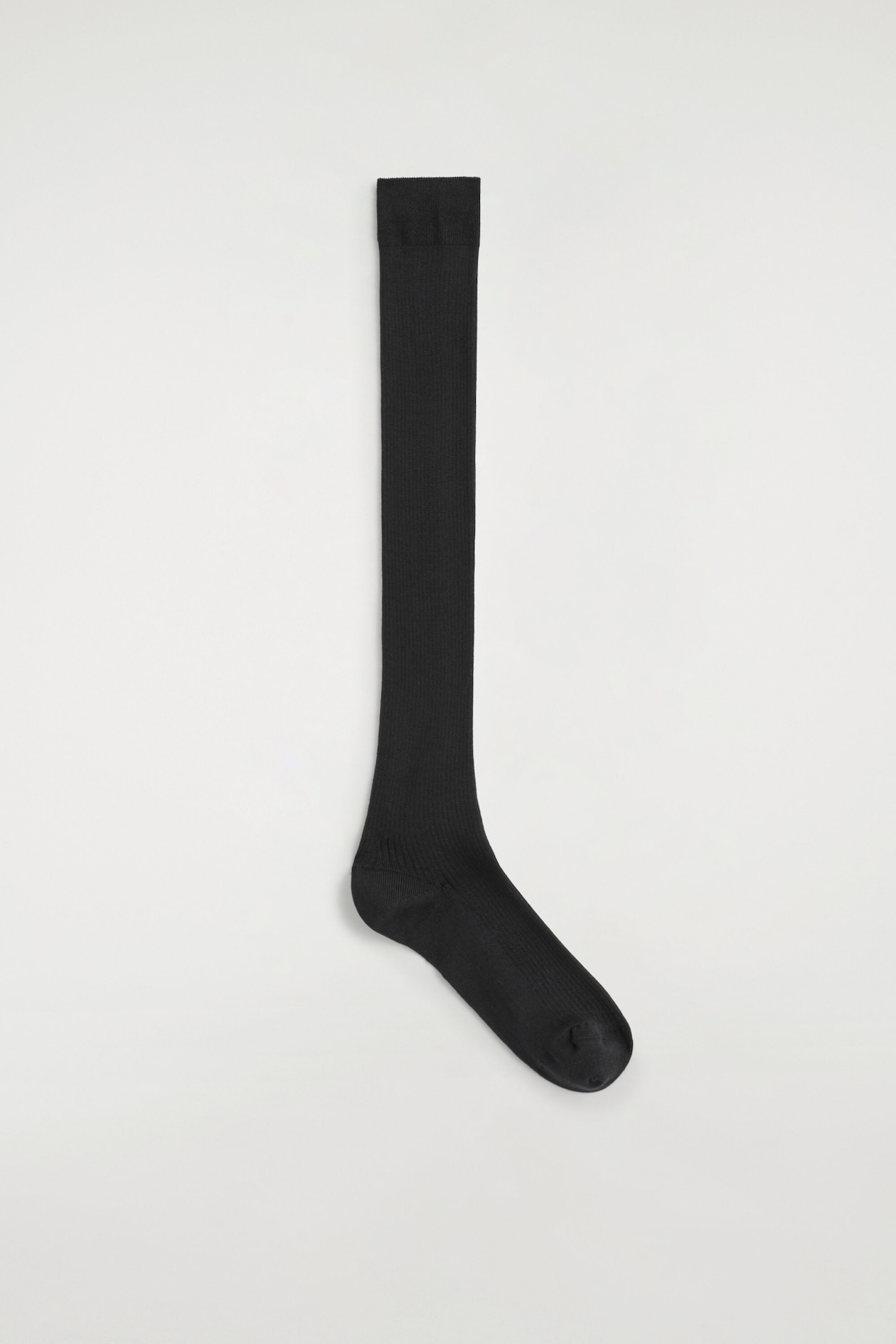 SILK KNEE SOCKS — NAVY
