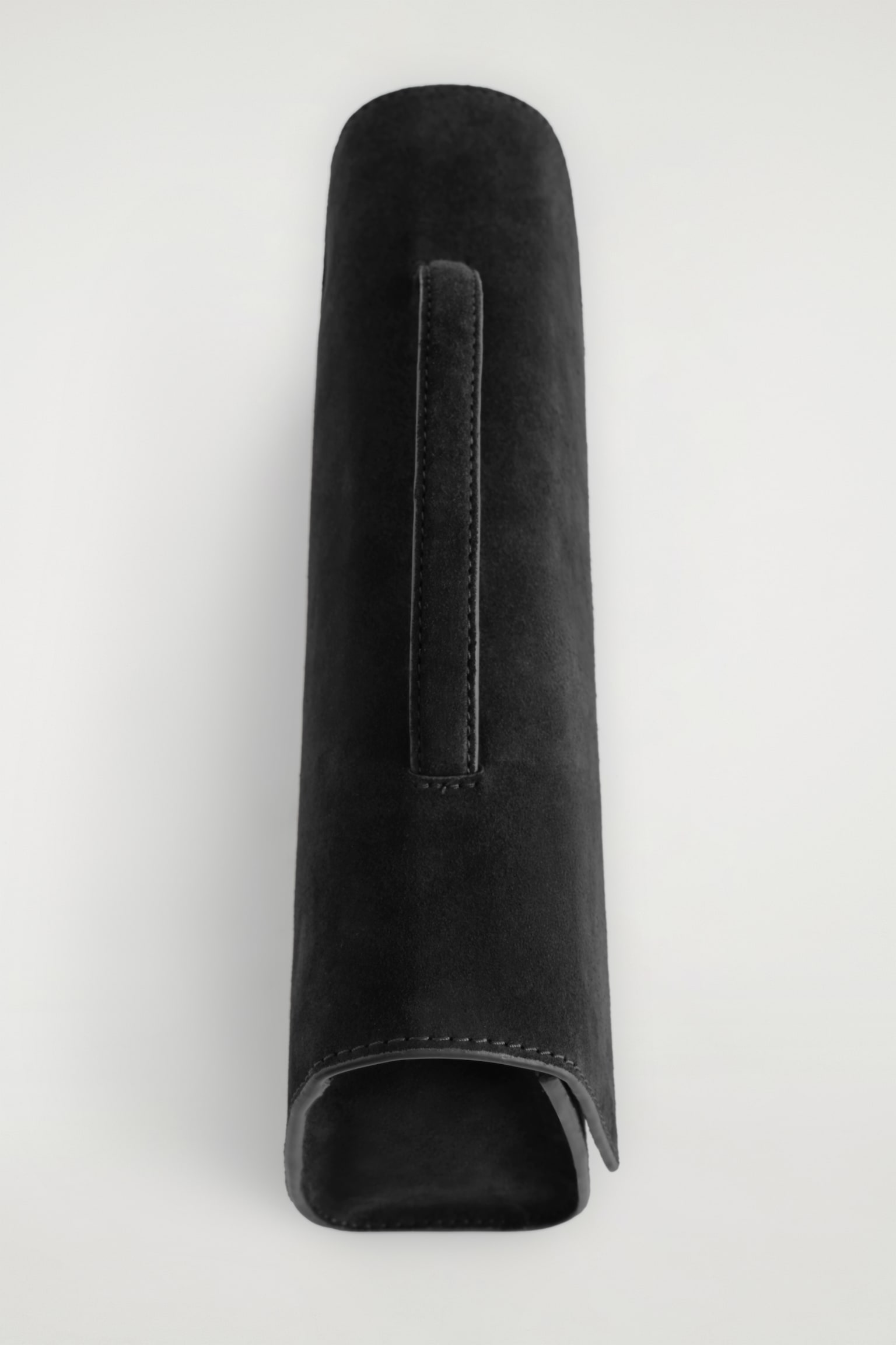 POCHETTE GALLERY IN PELLE SCAMOSCIATA - NERO/MARRONE SCURO - 3