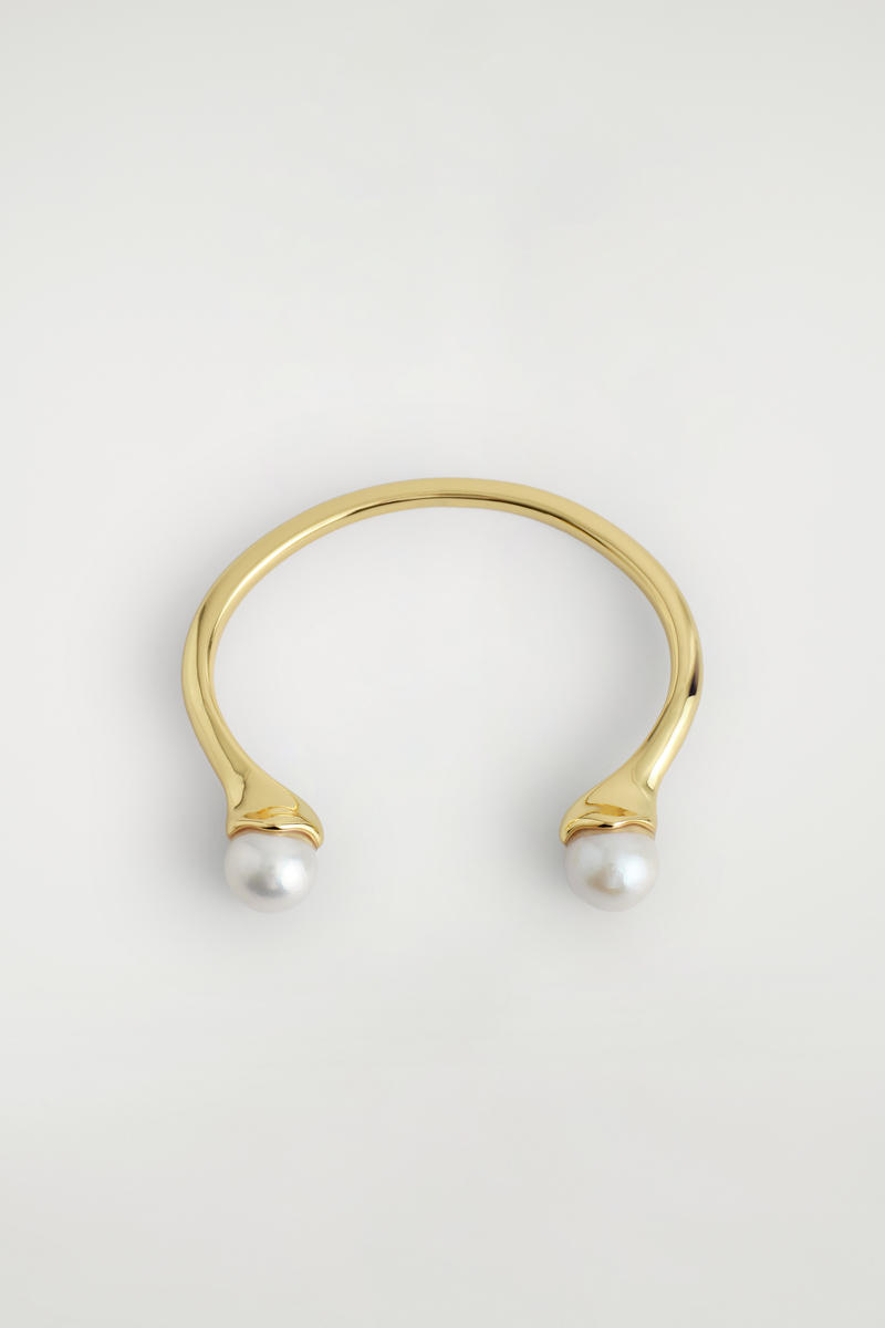 COS Freshwater Pearl Cuff Gold-Coloured Women's Large
