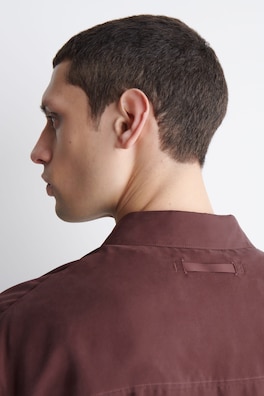 TAILORED SILK SHIRT — MAHOGANY 4