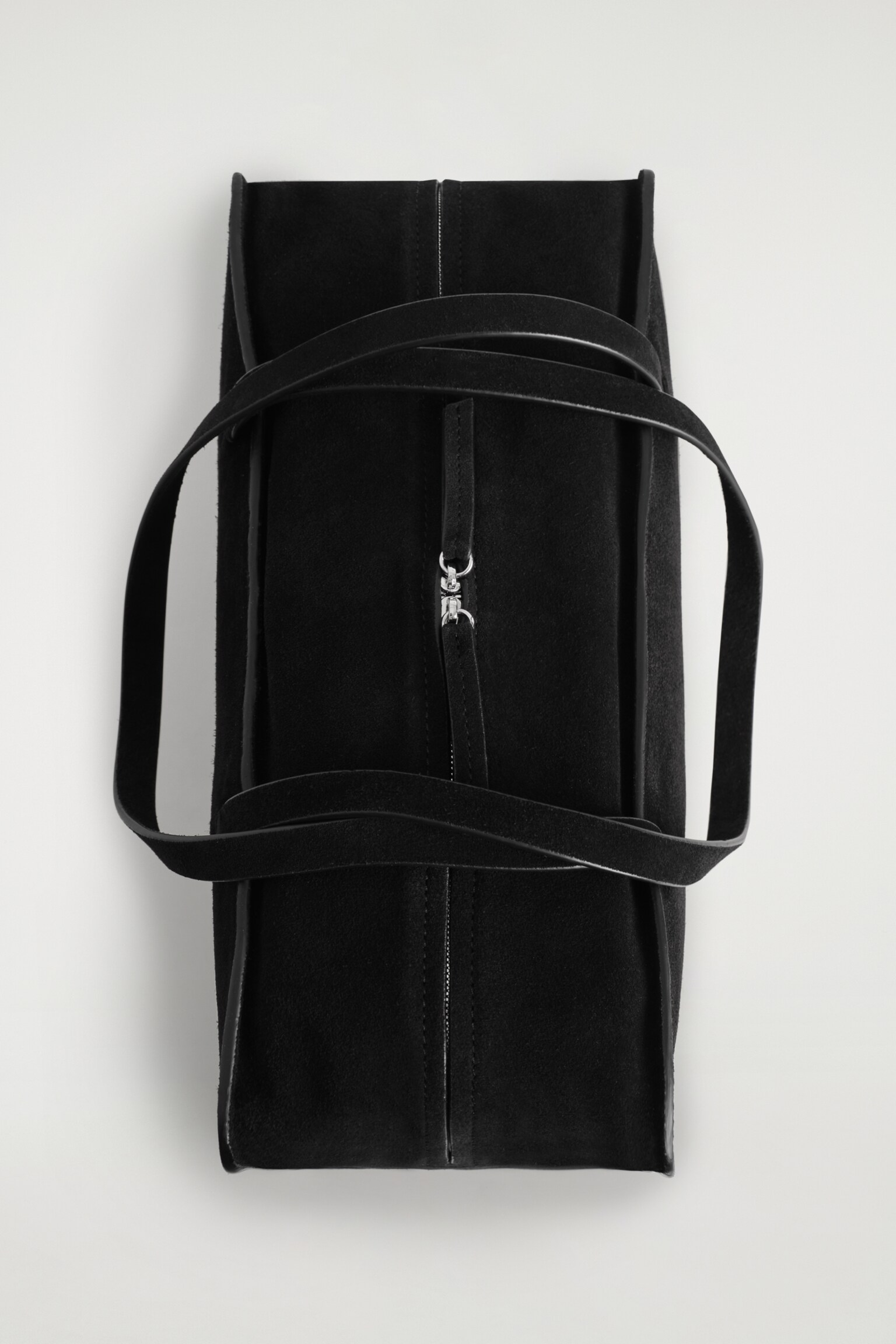 BORSA BOWLING MARAIS IN PELLE SCAMOSCIATA - NERO/CAPPUCCINO - 4