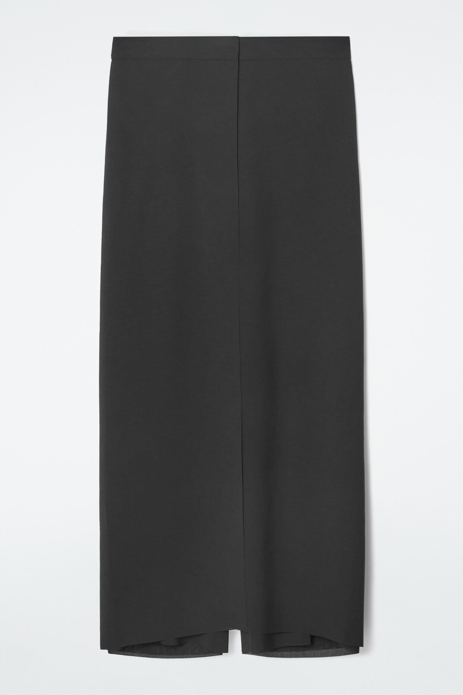 REGULAR WRAP-FRONT STRAIGHT-LEG TROUSERS - BLACK - 2