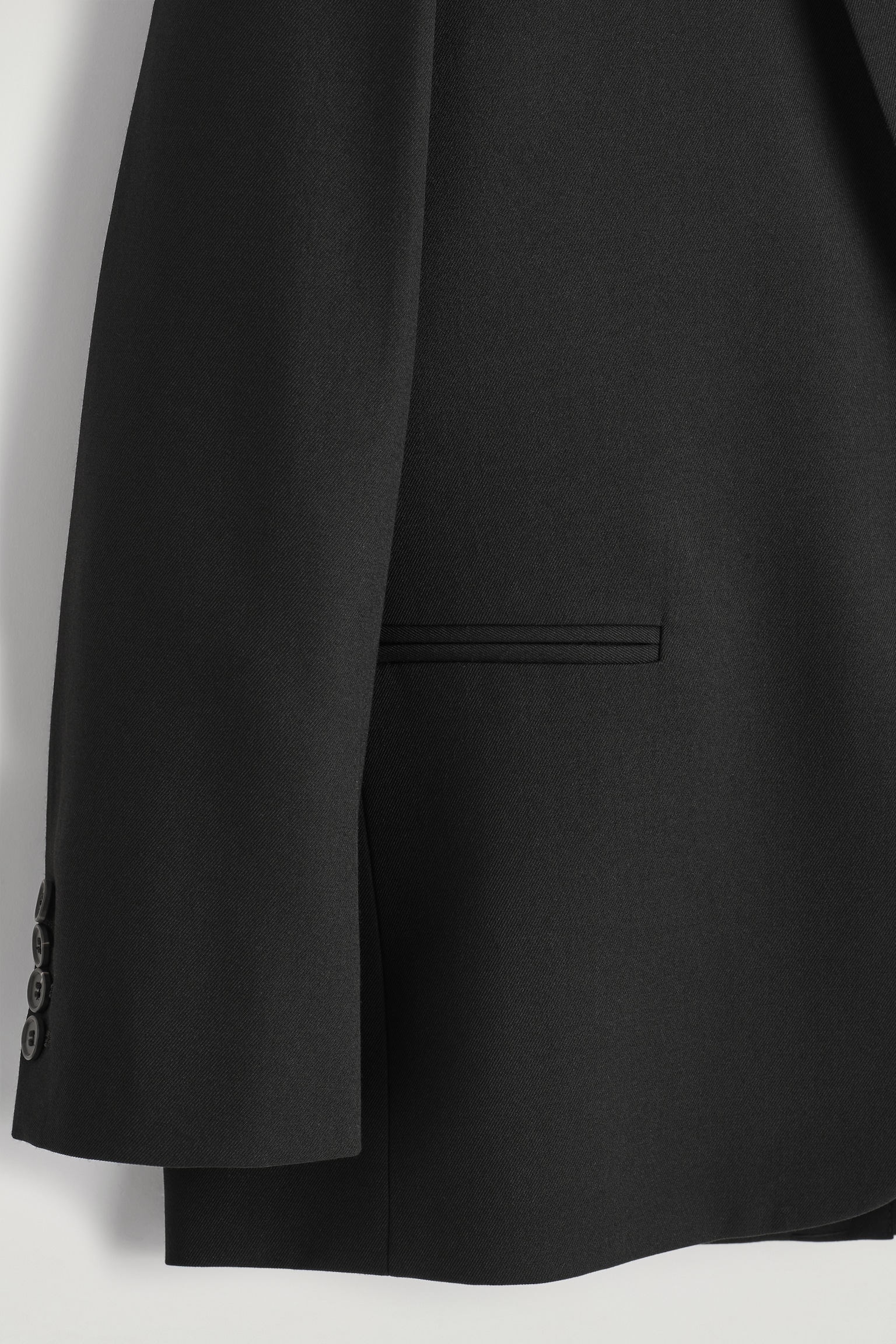 MERINO WOOL-BLEND BLAZER - BLACK/BROWN - 5