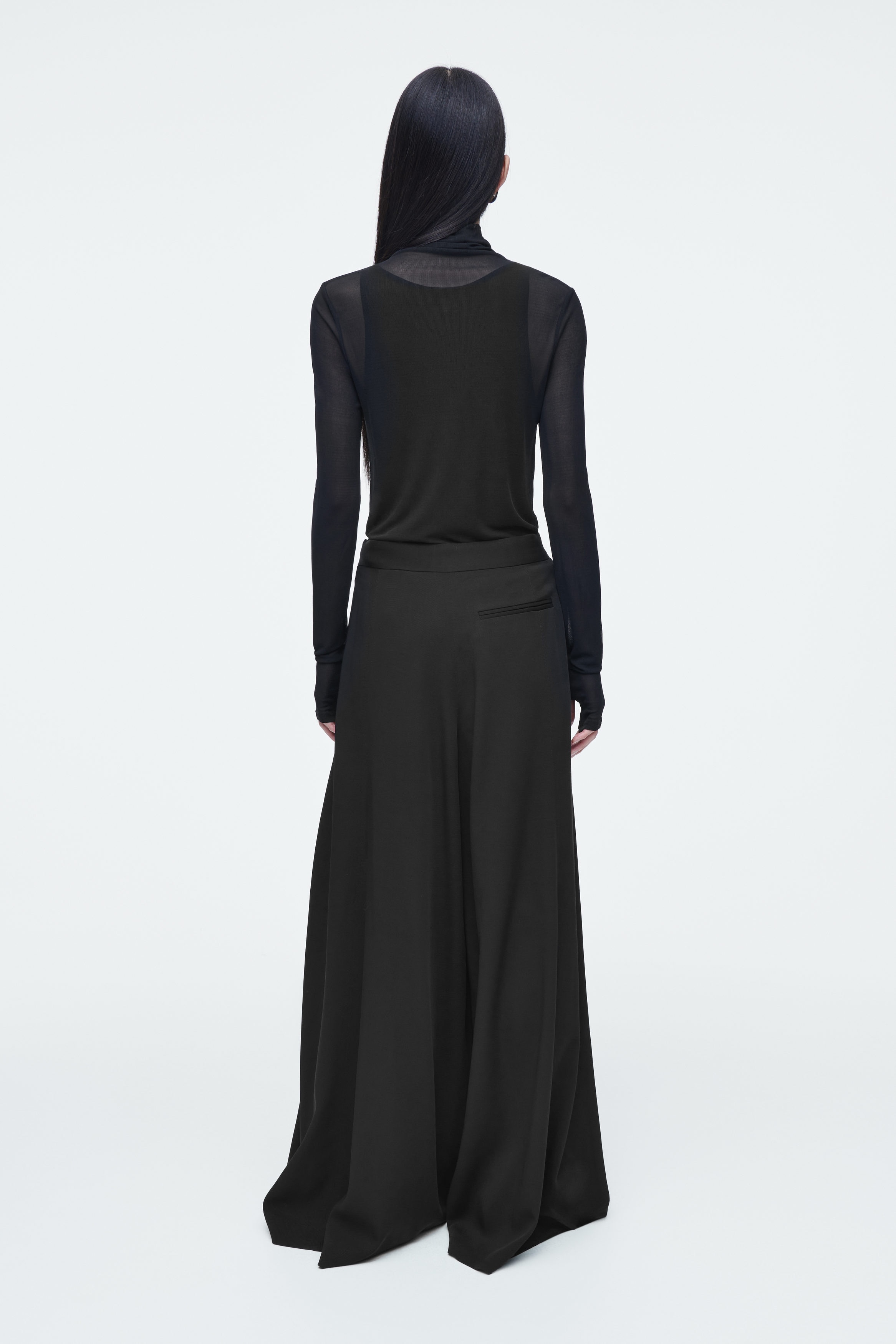 FLUID WIDE-LEG TROUSERS - BLACK | COS
