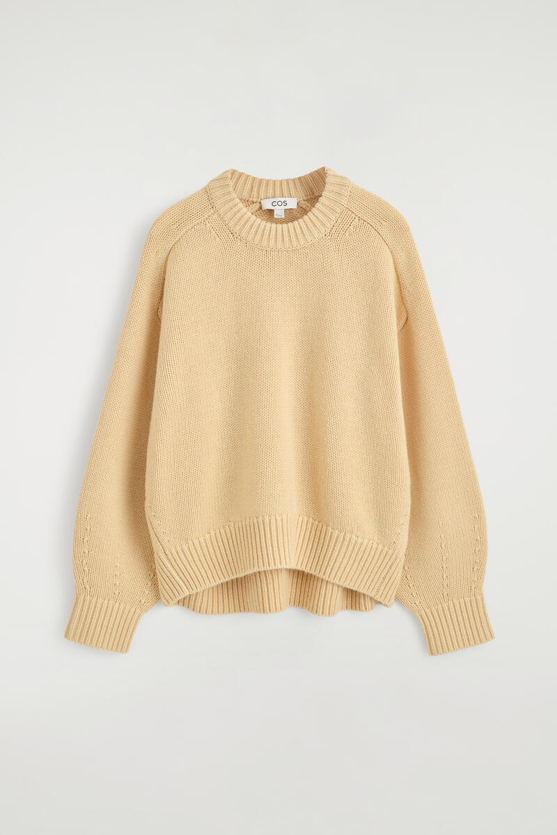 Rounded Wool Crew-Neck Sweater