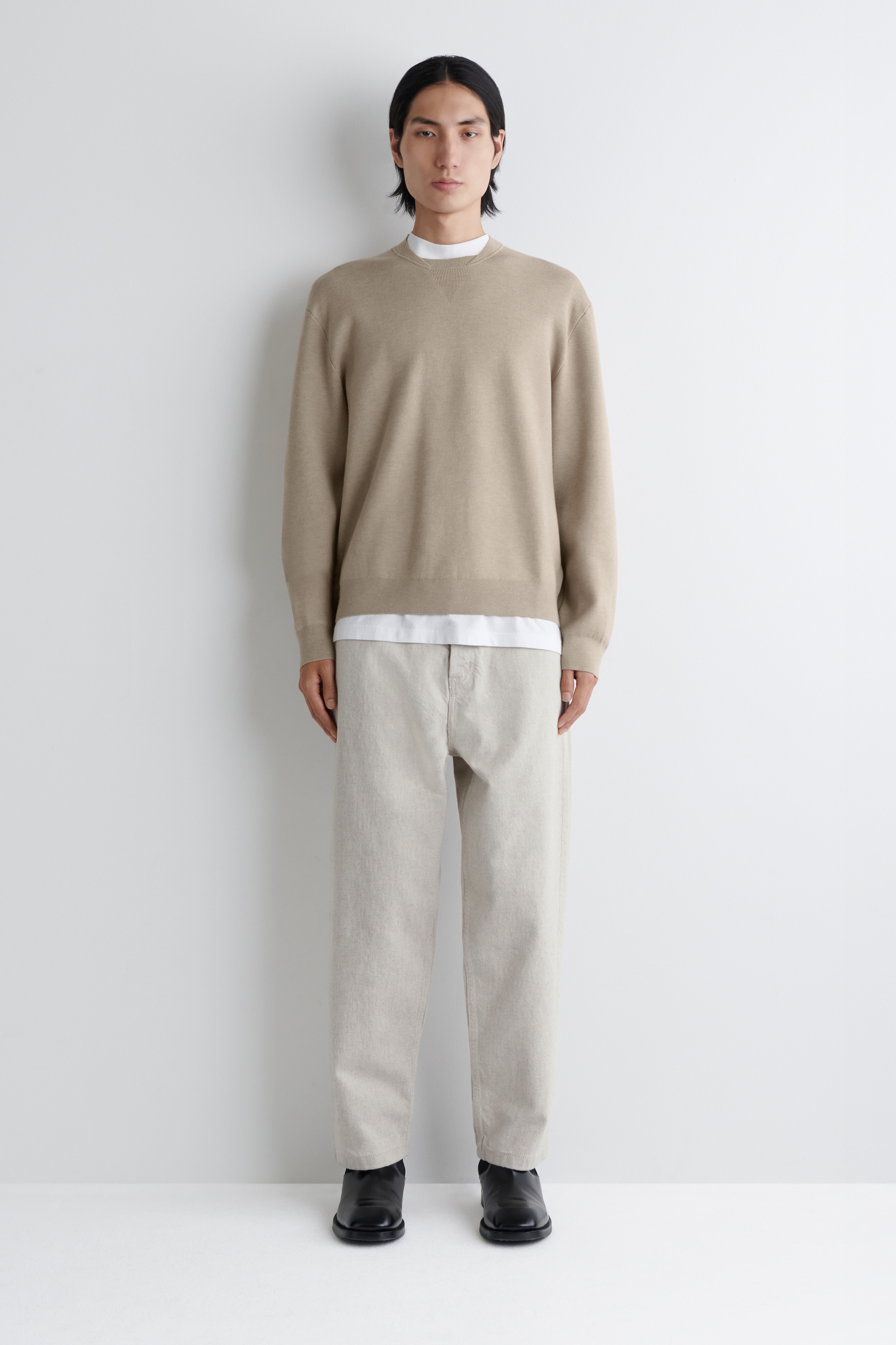 Grösseres Bild ansehen: STRICKPULLOVER AUS DOUBLEFACE-MATERIAL - MAULWURFSBRAUN MELIERT - HERREN | H&M CH 2